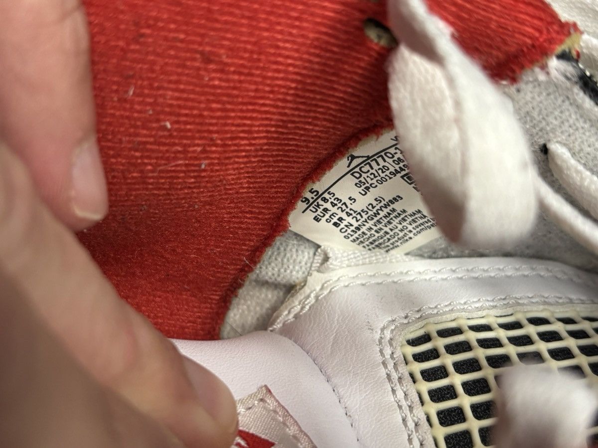 Jordan Brand Jordan Retro 4 “Fire Red” 2020 Size US 9.5 / EU 42-43 - 6 Thumbnail