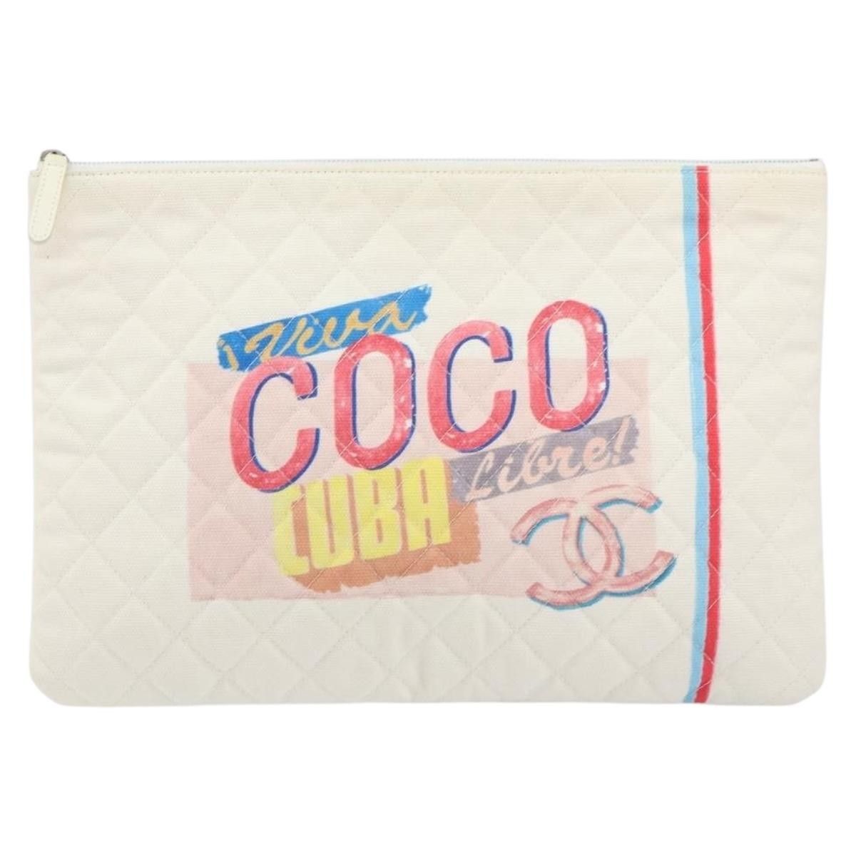 Chanel Chanel Coco Cuba Pouch Printed Quilted Canvas Size ONE SIZE - 1 Thumbnail