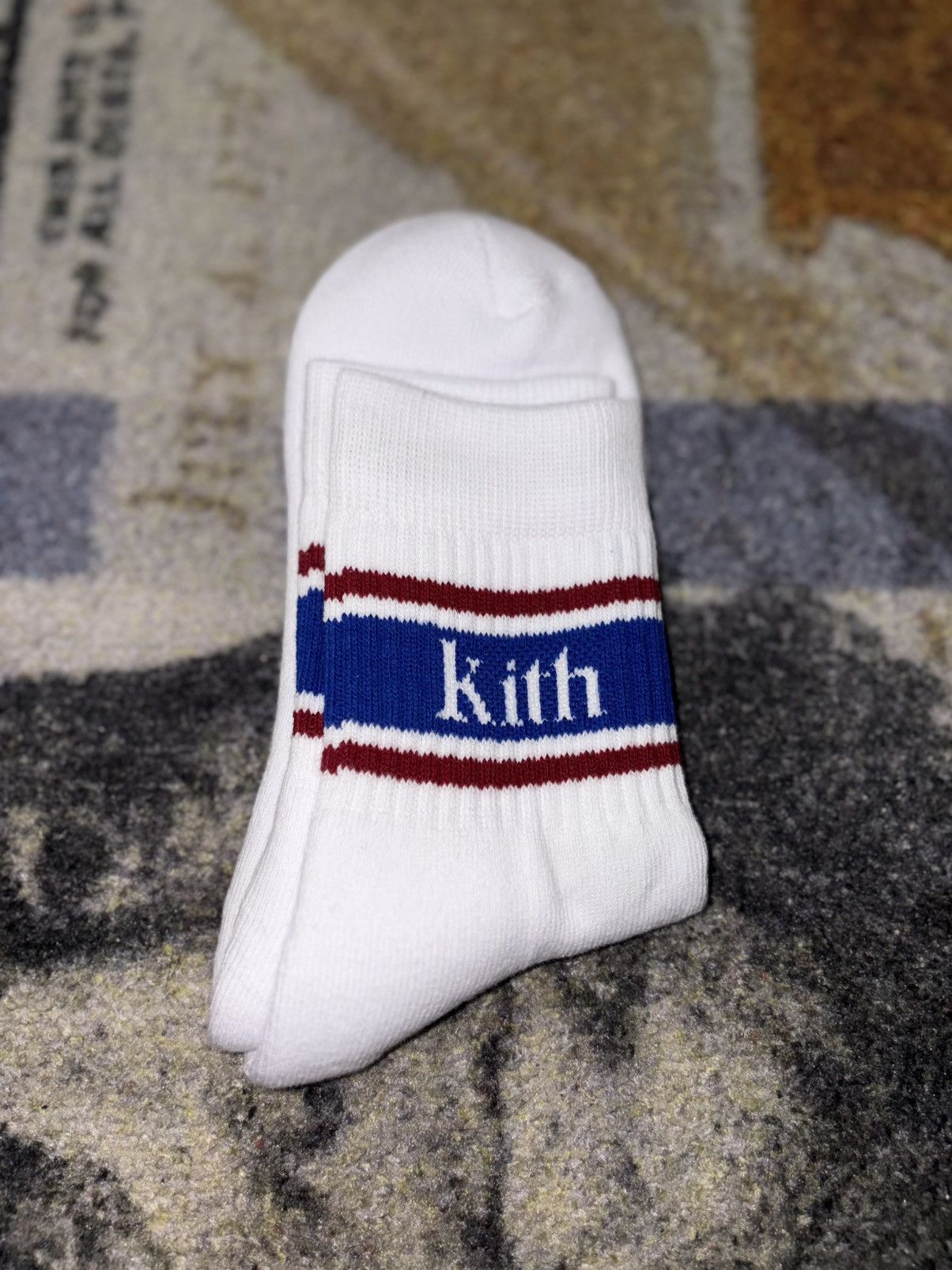 Kith Kith Variegated Striped Mid Crew Socks Size ONE SIZE - 1 Thumbnail