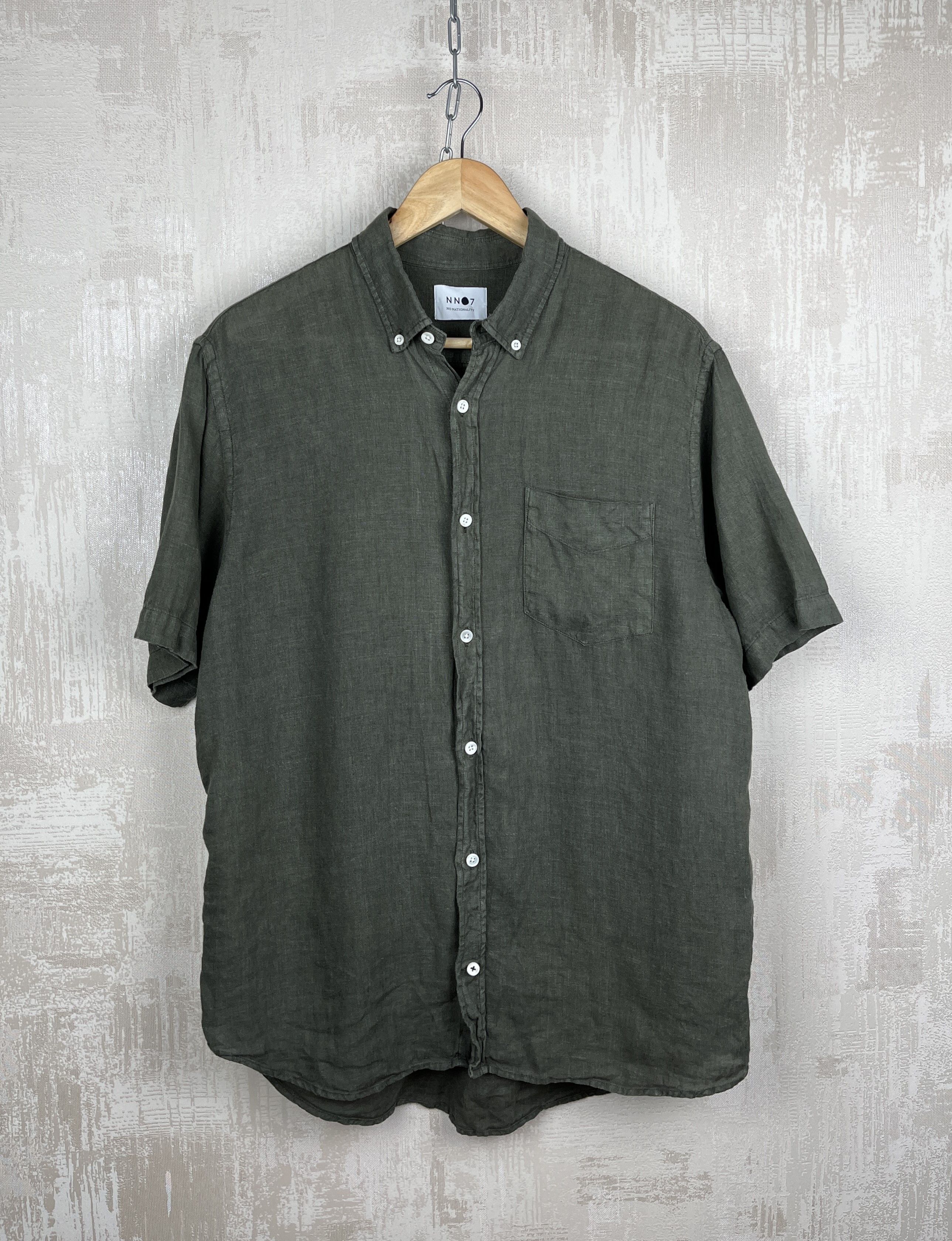 NN07 No Nationality NN07 Linen Short Sleeve Shirt Size US M / EU 48-50 / 2 - 2 Thumbnail
