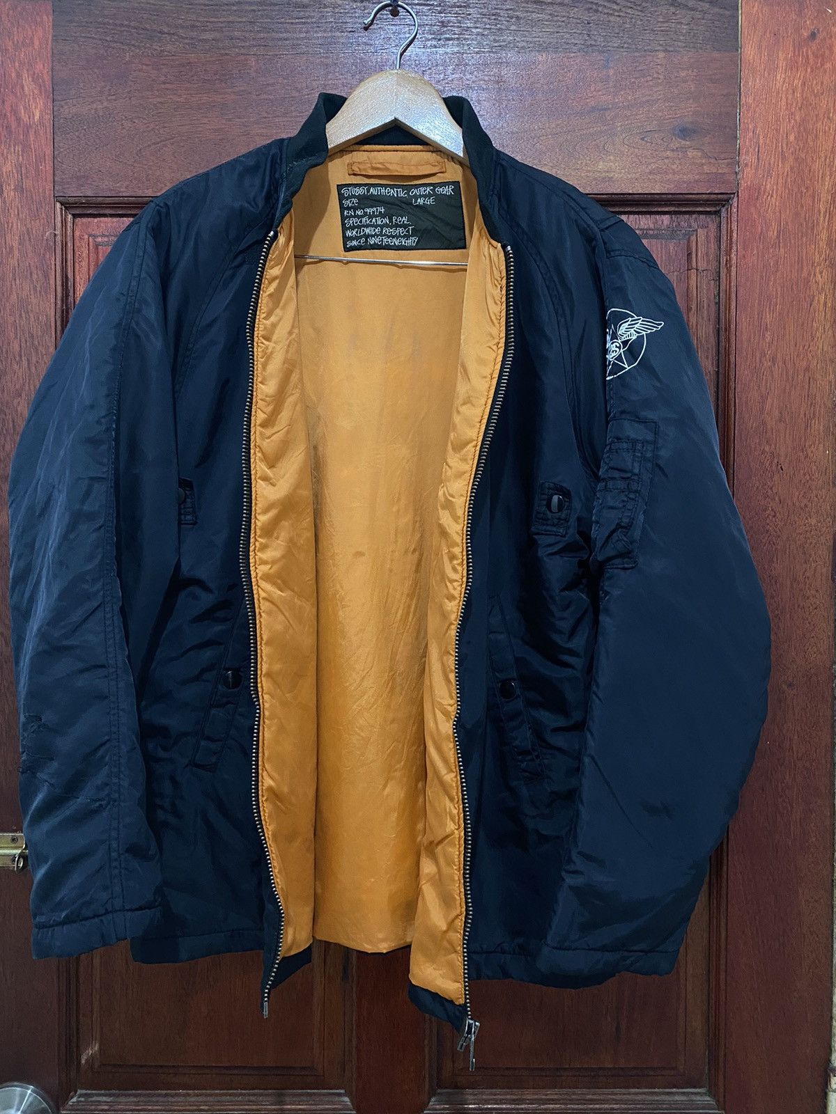 Stussy Stussy Ma-1 Nylon Bomber Jacket Size US L / EU 52-54 / 3 - 3 Thumbnail