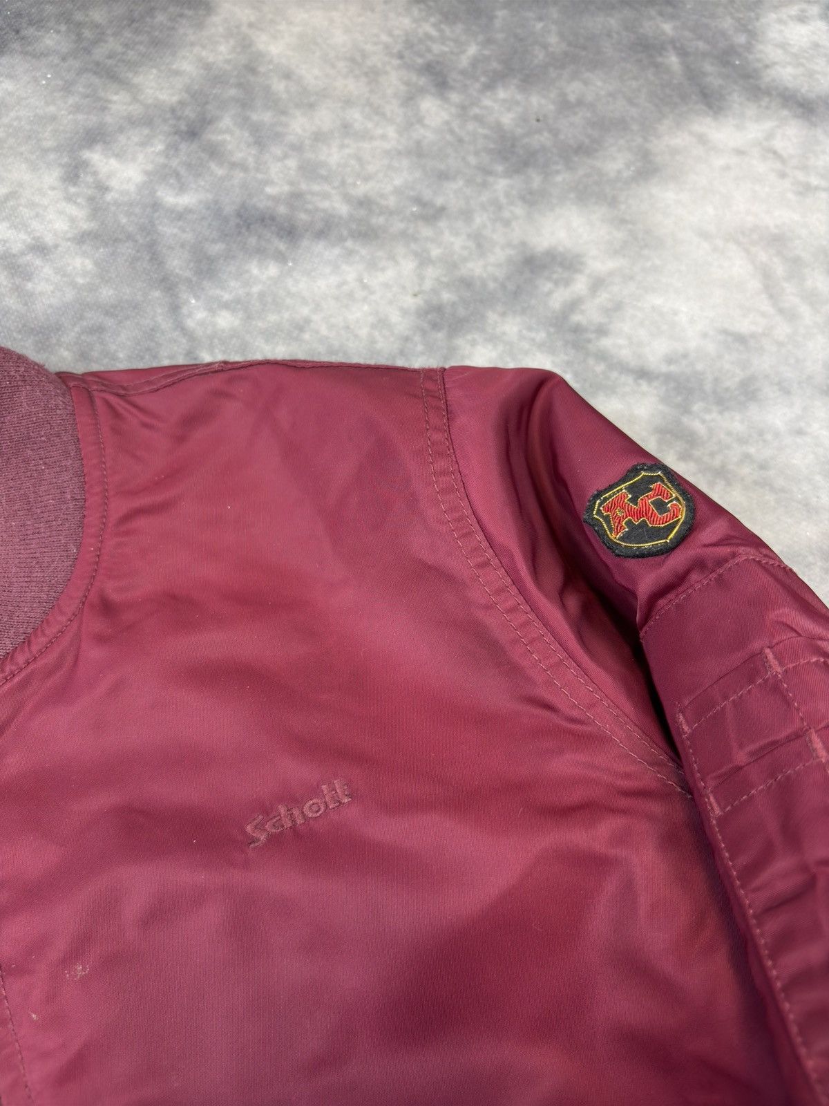 Schott × Vintage Vintage Schott NYC American College Bomber Jacket Official Size M / US 6-8 / IT 42-44 - 2 Thumbnail