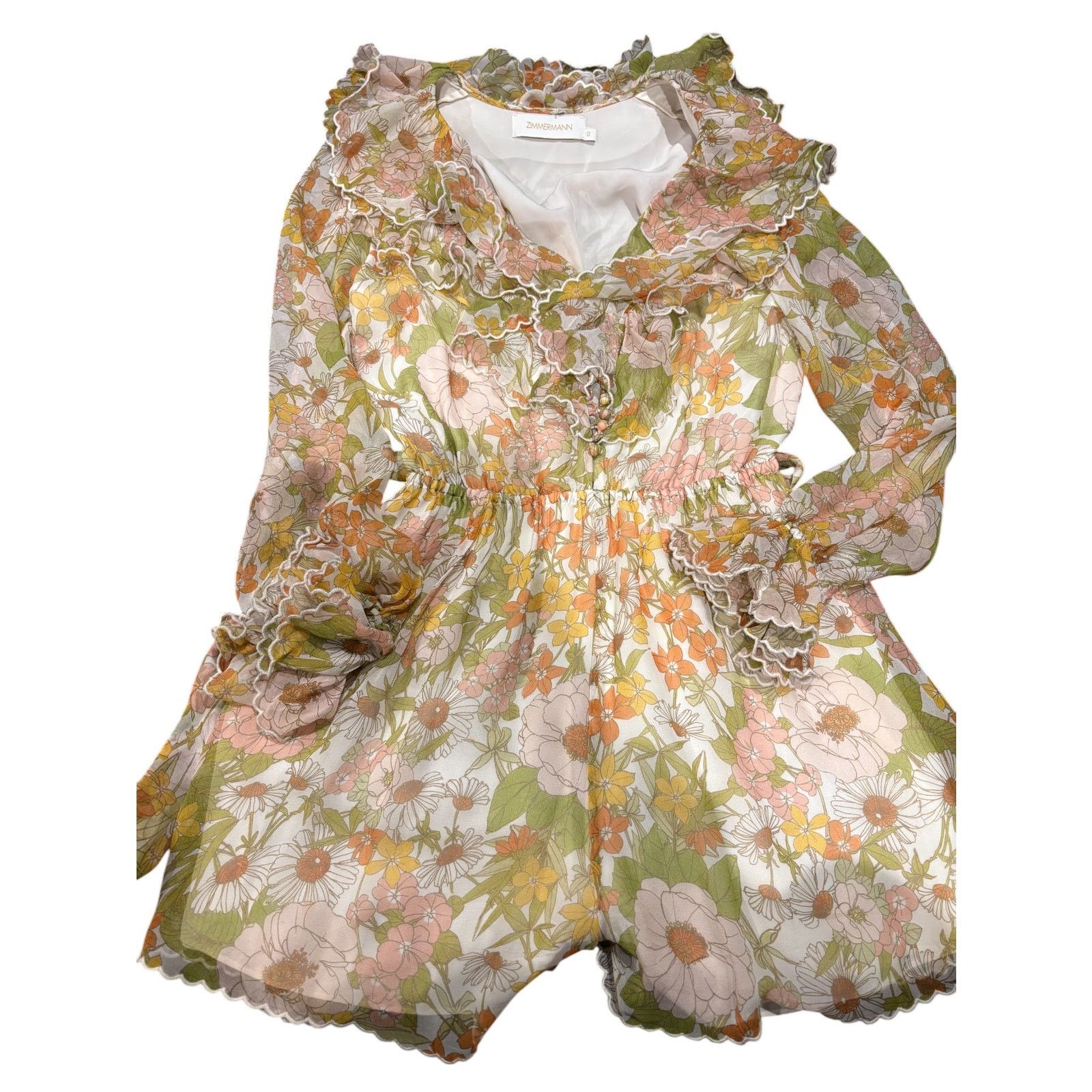Zimmermann Zimmermann 'The Love Struck' Romper Mini Dress Size XS / US 0-2 / IT 36-38 - 12 Thumbnail