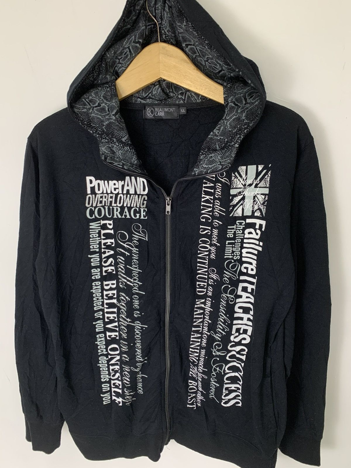 Japanese Brand beaumont carr snake poem hoodie japan Size US M / EU 48-50 / 2 - 2 Thumbnail