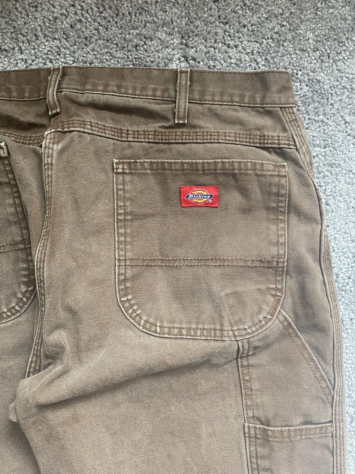Dickies × Vintage Vintage Faded Distressed Brown Dickie Carpenter Pants Size US 36 / EU 52 - 3 Thumbnail