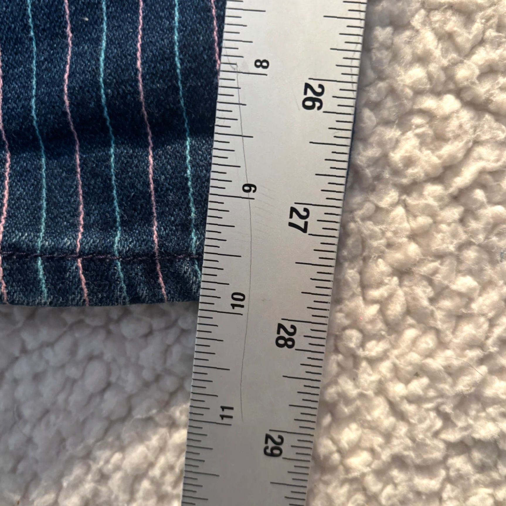 Vintage VINTAGE Gitano Jeans Womens 7/8 Blue Striped High Waisted Straight Hong Kong 90s Size 42" / US 20 - 7 Thumbnail