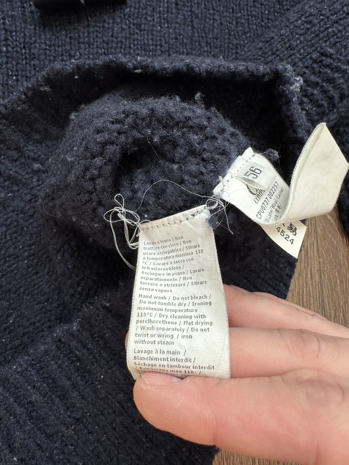 C.P. Company Vintage C.P Company men’s navy blue knited 1/3 zip sweater Size US XL / EU 56 / 4 - 8 Thumbnail