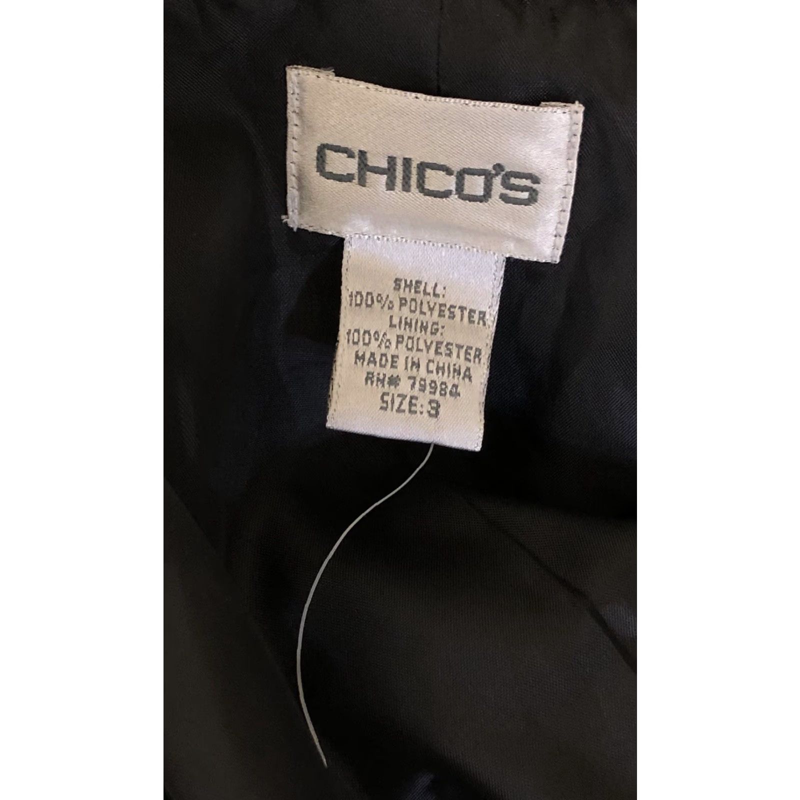 Vintage Chico's Blazer Jacket Brown Floral Embroidered Velvet Open Front Lined 3 L Womens Suit Jacket/Blazer Size XS / US 0-2 / IT 36-38 - 4 Thumbnail