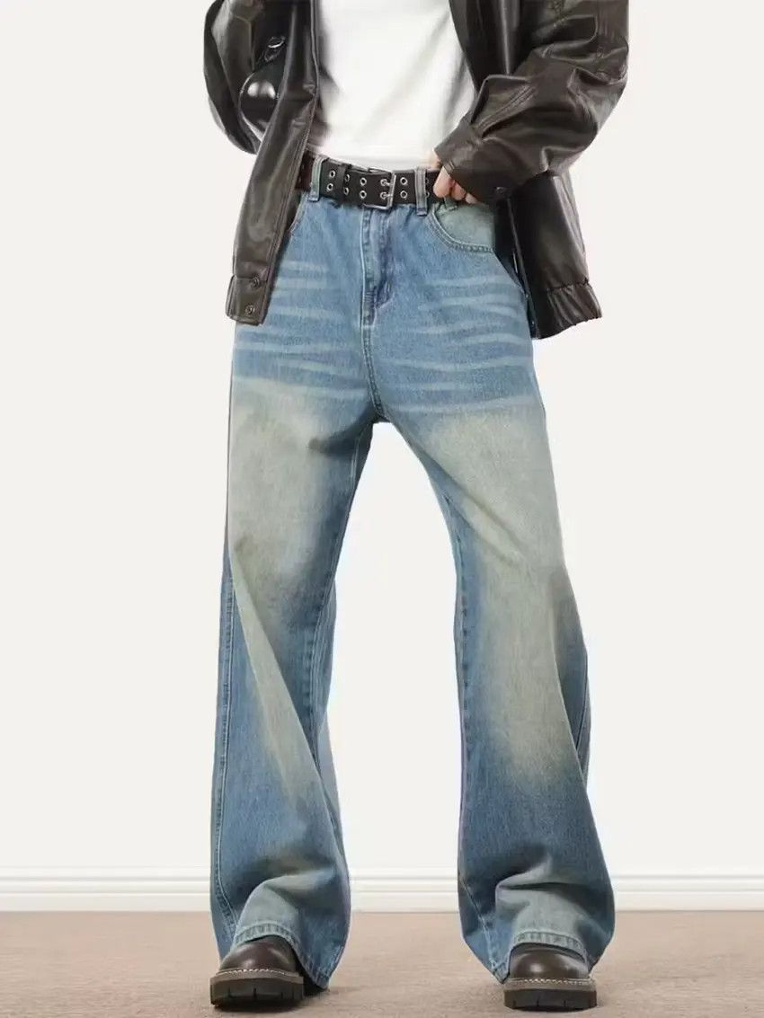 Designer × Japanese Brand Faded blue washed skate hiphop baggy jeans Size US 33 - 3 Thumbnail