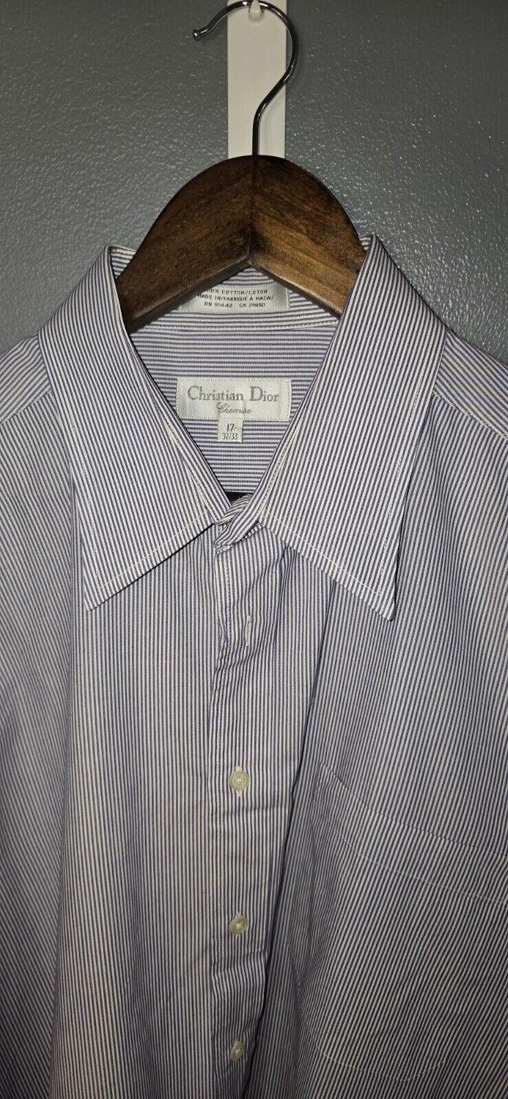 Dior Christian Dior Men’s 17-32/33 Dress Shirt Chemise French Size 38R - 4 Thumbnail