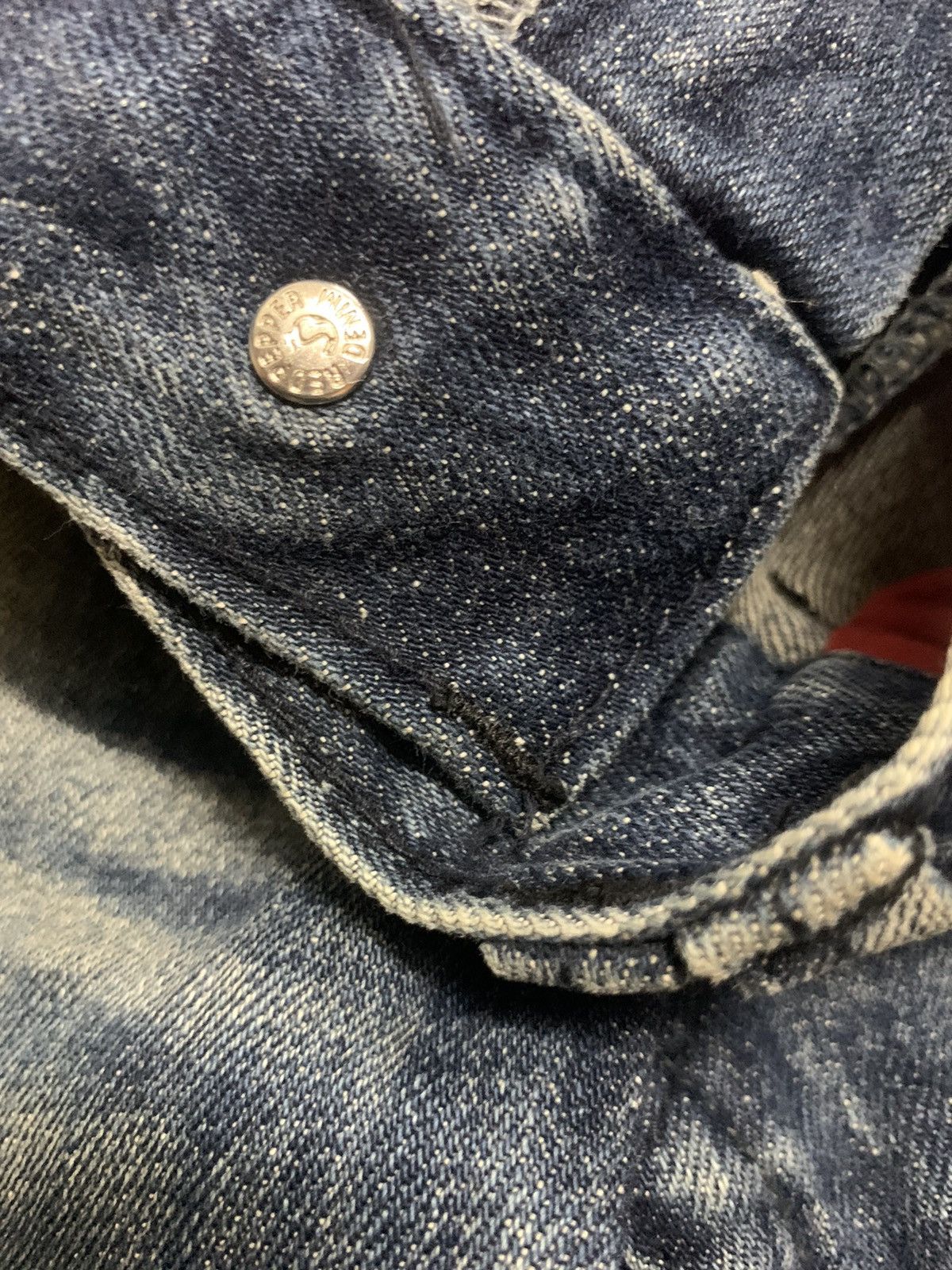 If Six Was Nine Red Pepper Embroidered Skull Jeans Size US 33 - 16 Thumbnail