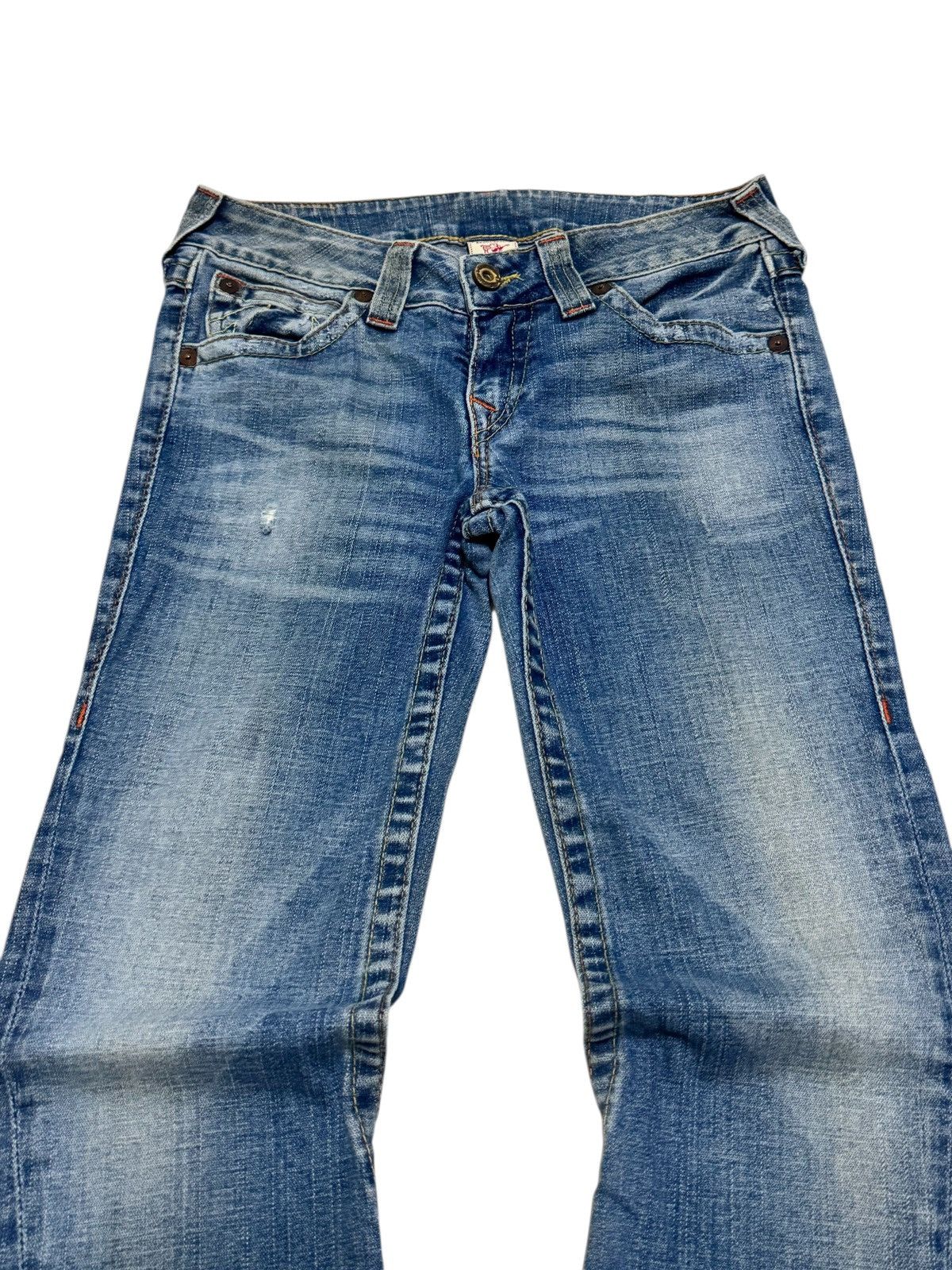 True Religion Y2K True Religion Flared Denim Signature Stitching Size US 29 - 3 Thumbnail