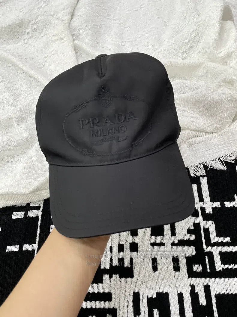 Prada Prada SizeS Black big logo baseball cap Size ONE SIZE - 2 Thumbnail
