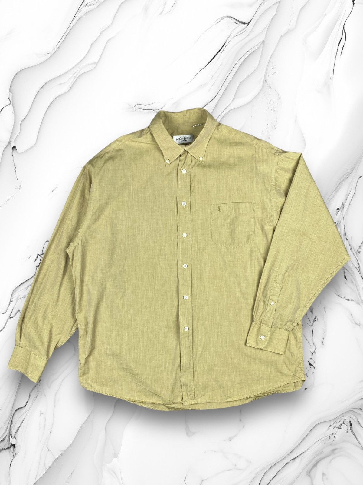 Yves Saint Laurent VINTAGE YSL SHIRT BUTTON UP YVES SAINT LAURENT Size US XL / EU 56 / 4 - 1 Thumbnail