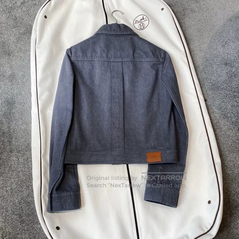 Hermes Hermes Classic gray denim jacket Size XS / US 0-2 / IT 36-38 - 2 Thumbnail