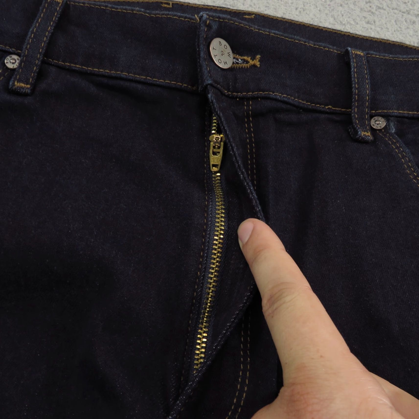 Mott & Bow Mott & Bow Jeans Men 40x32 Straight Blue Dark Indigo Wide Leg Stretch 5 Pocket Size US 40 / EU 56 - 7 Thumbnail