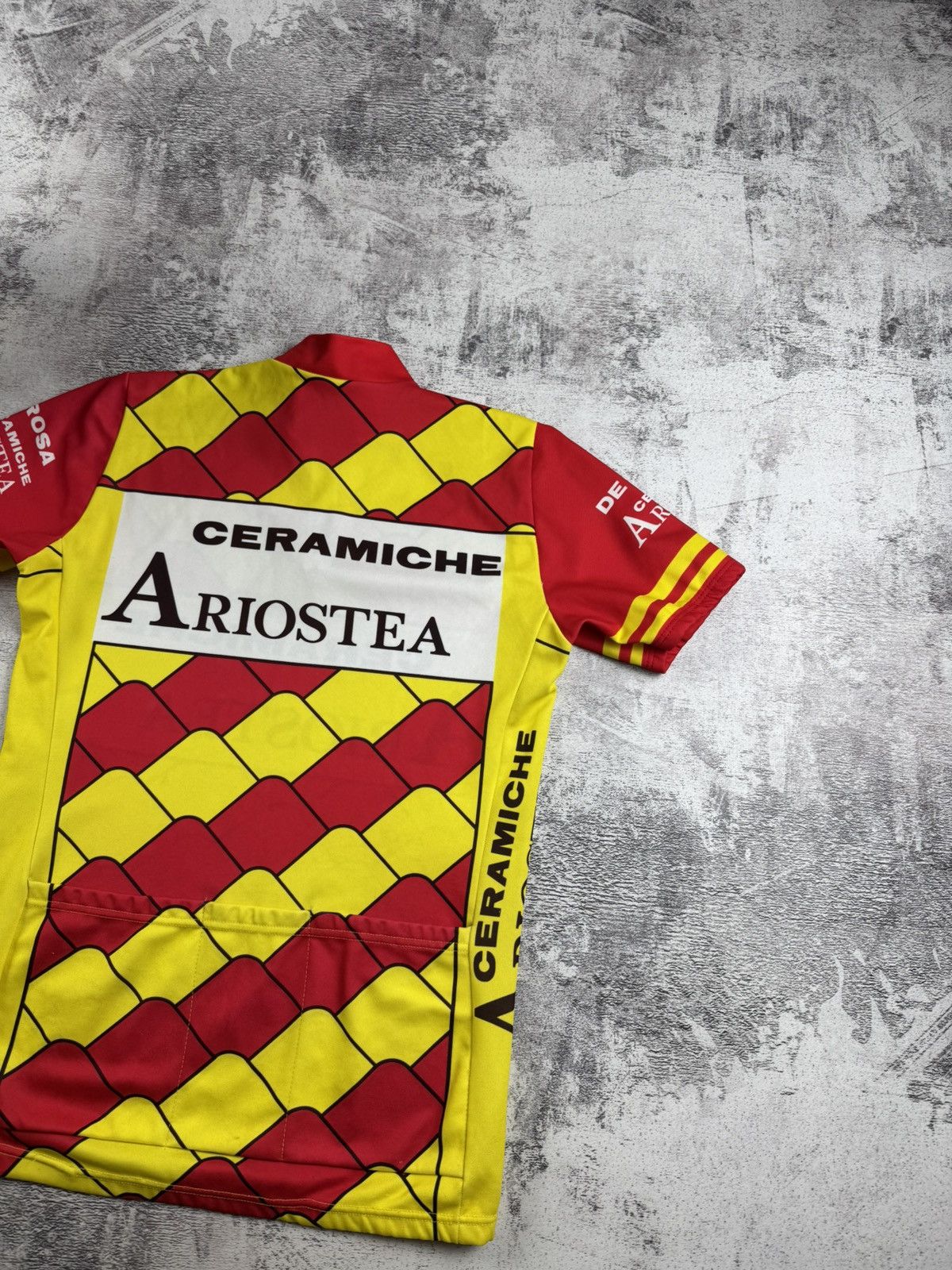 Vintage Vintage Cycling ARIOSTEA Ceramich 1990 Trek Bike Men’s Velo Jersey T Shirt Kit Size US L / EU 52-54 / 3 - 17 Thumbnail