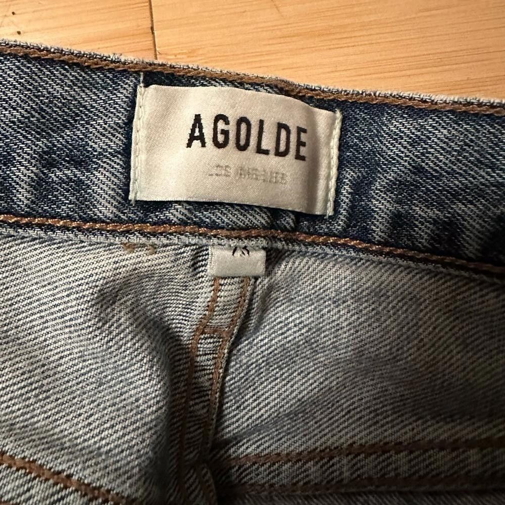 Agolde AGOLDE Riley High Rise Straight Crop in Emulsion Size 23" - 5 Thumbnail