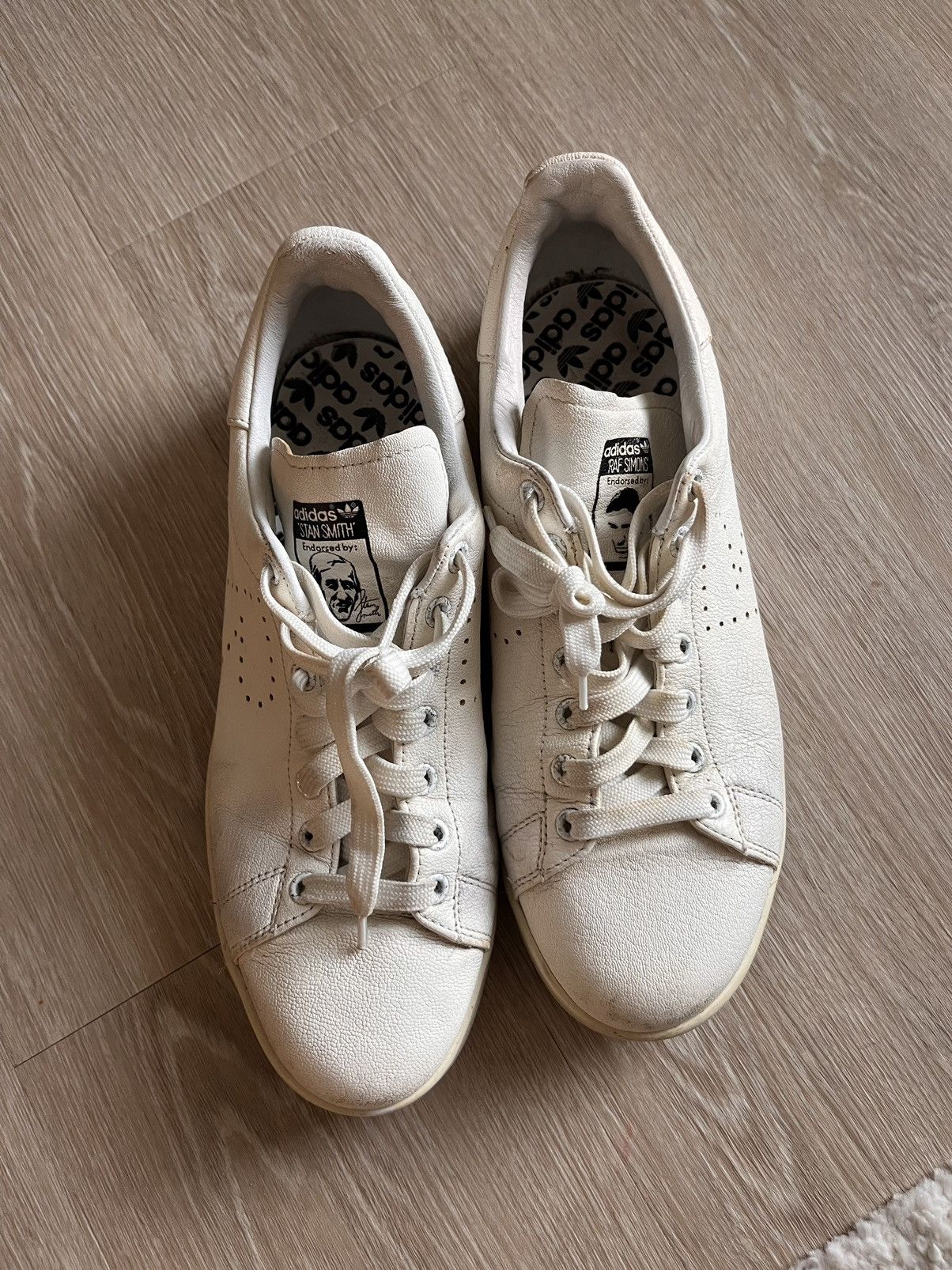 Adidas × Raf Simons RAF Simons Stan smith size 10 white | Grailed