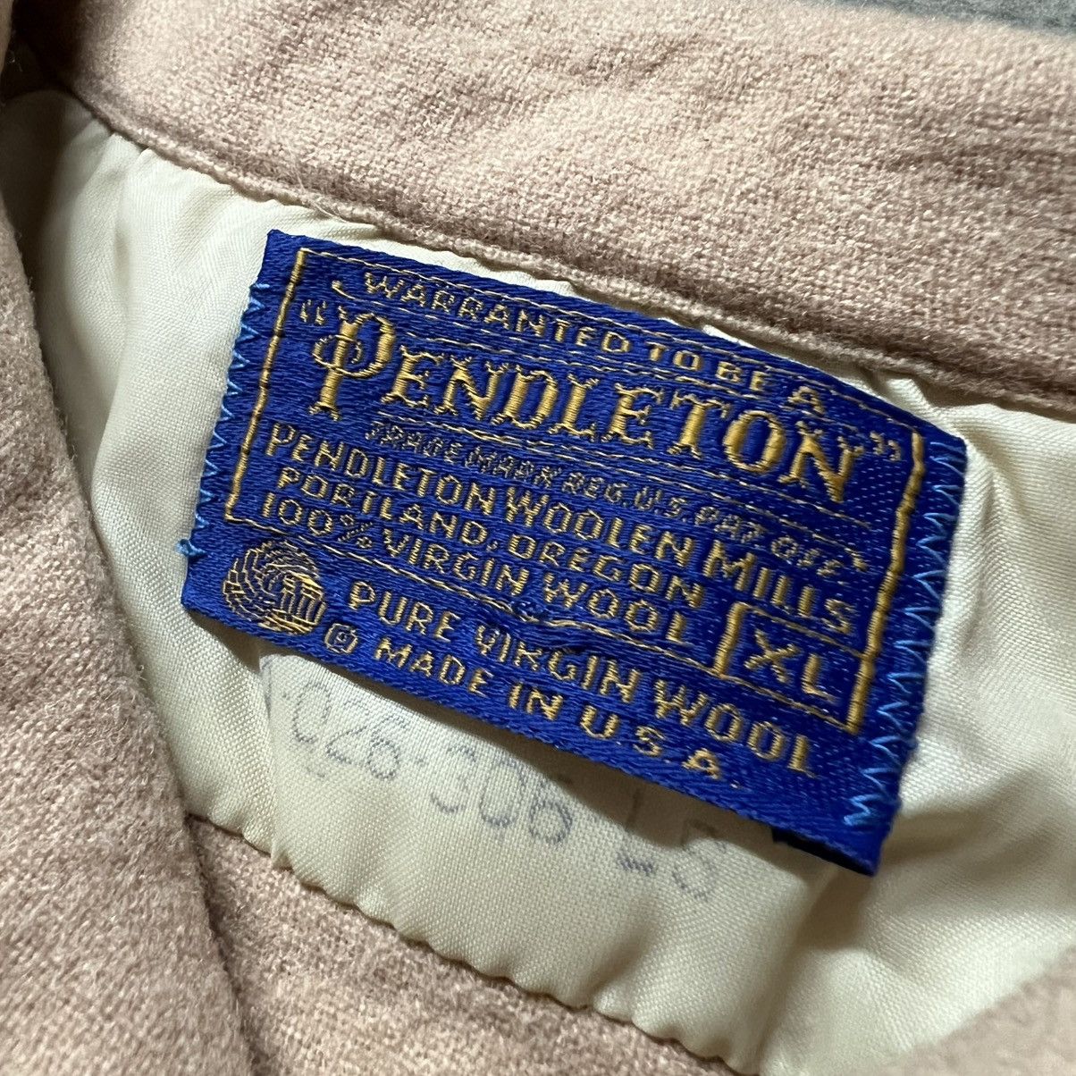 Pendleton × Vintage Vintage 90’s Pendleton 🇺🇸 CPO Loop-Collar Wool L/S Shirt Size US XL / EU 56 / 4 - 8 Thumbnail