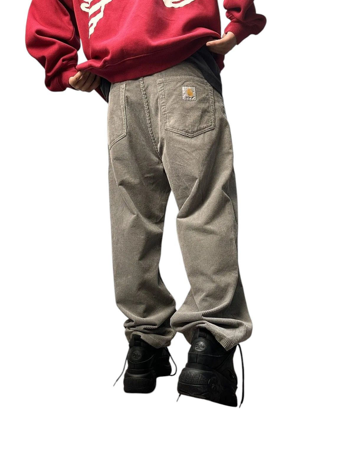 Carhartt Wip Vintage Y2K Carhartt Velvet Cargo Pants Baggy Double Knee Size US 31 - 1 Thumbnail