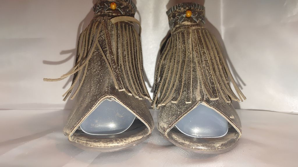 Roper Roper Bettina Fringe Peep Toe Shottie Size 7.5 Size US 7.5 / IT 37.5 - 5 Thumbnail