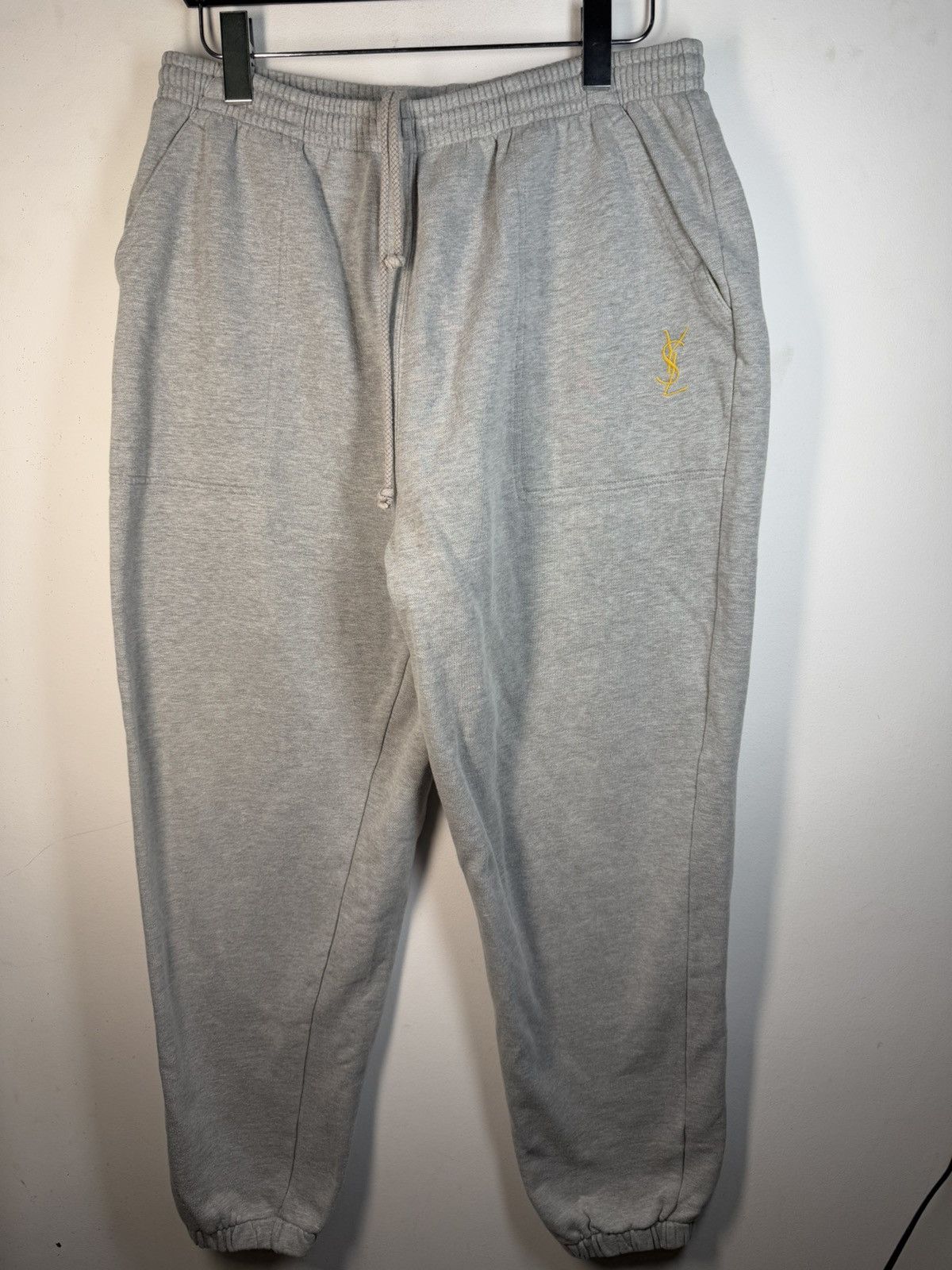 Yves Saint Laurent L size YSL Joggers Cotton YSL Sweatpants Grey YSL Pants Size US 36 / EU 52 - 1 Thumbnail