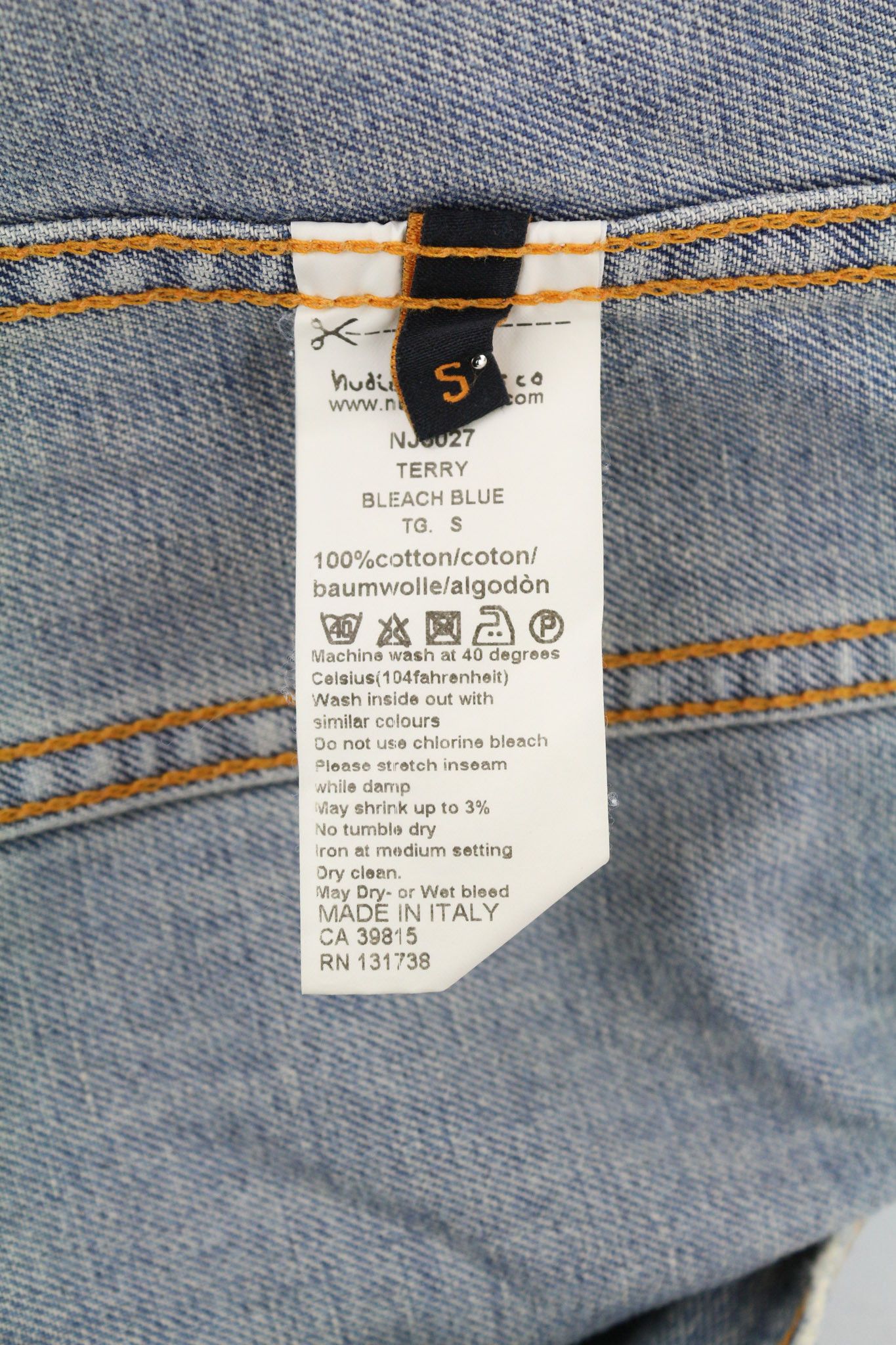 Nudie Jeans TERRY S Bleach Blue Denim Jacket 88973 Size US S / EU 44-46 / 1 - 6 Thumbnail