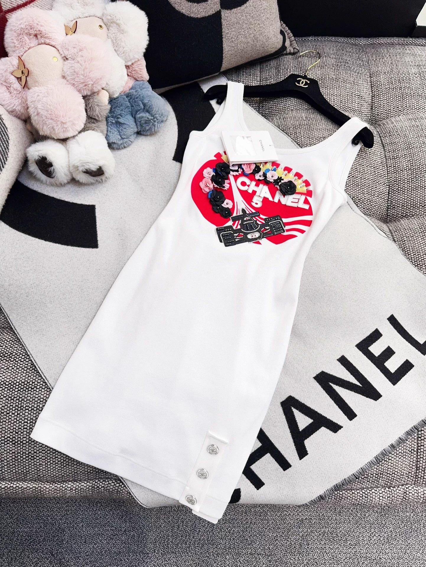 Chanel Chanel 23C Women's Flower Beaded Sleeveless Dress 36 Size XS / US 0-2 / IT 36-38 - 8 Thumbnail