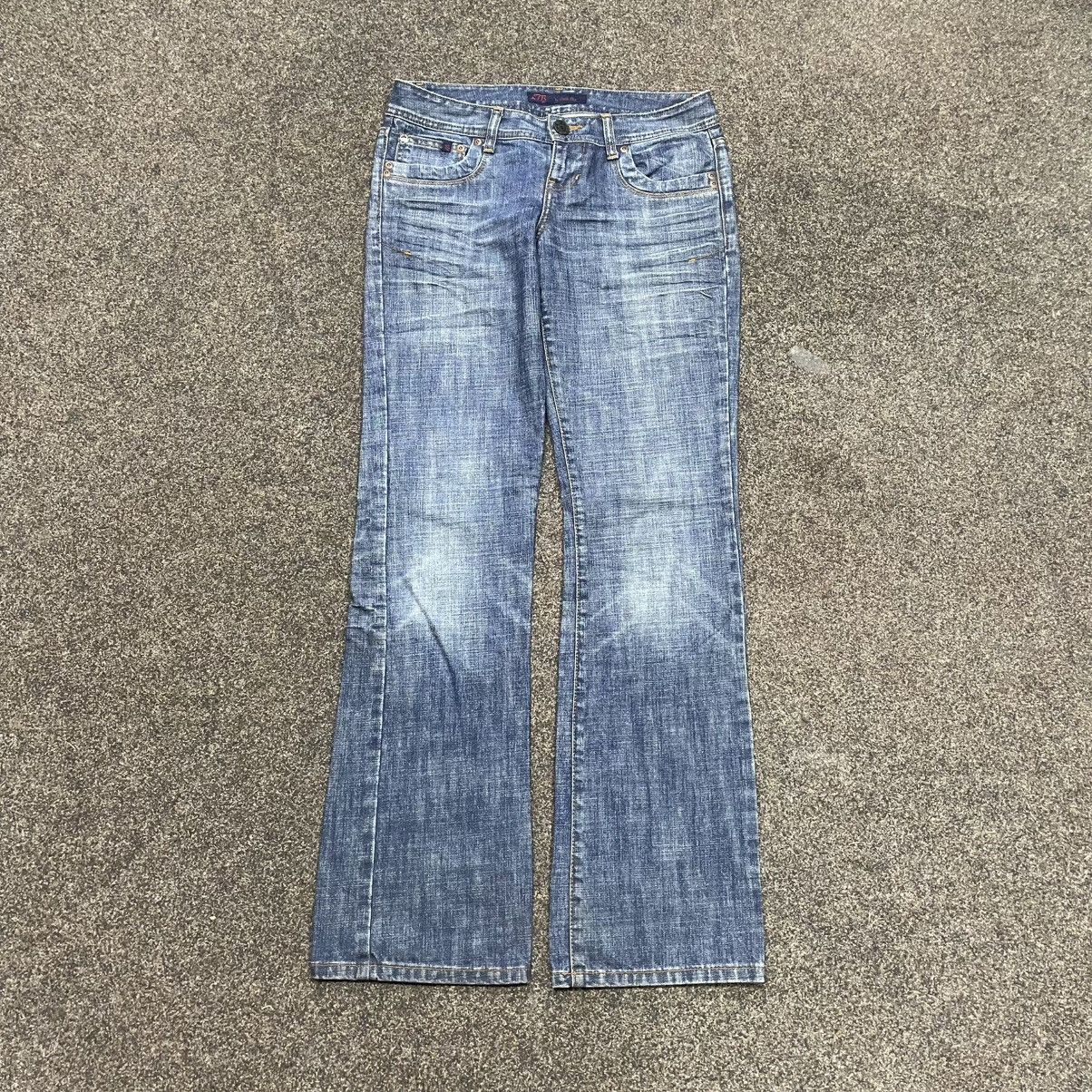 Vintage Y2K Baggy Wide Leg Distressed Jeans Thrashed Skate Logo 33 Size US 33 - 1 Thumbnail