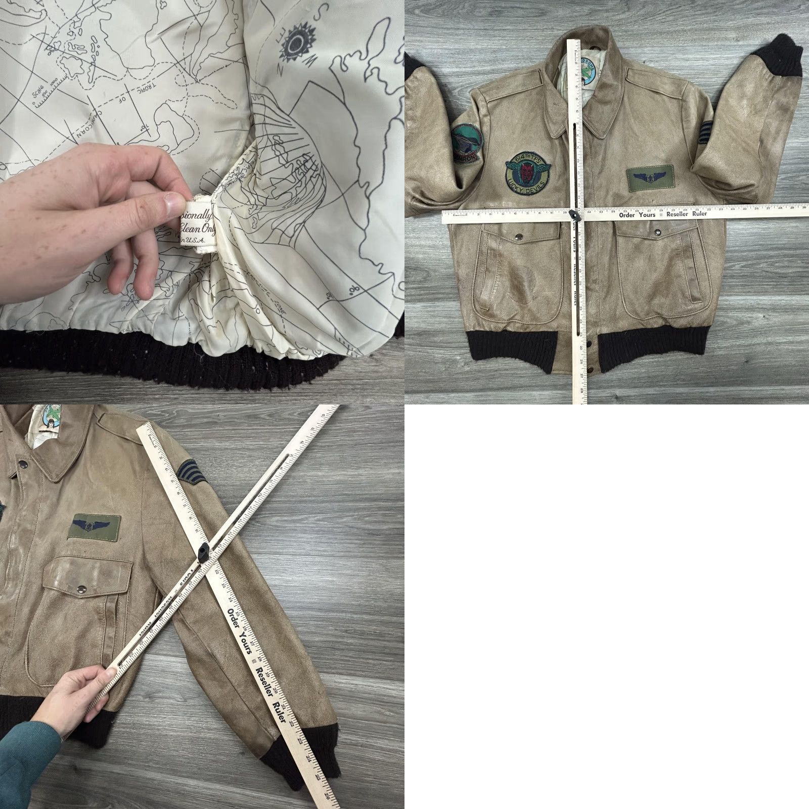 Vintage VINTAGE 39 AIRDROME A-2 Bomber Jacket Mens 44 Regular Brown Leather Flight USAF Patches 70s Size US S / EU 44-46 / 1 - 9 Thumbnail