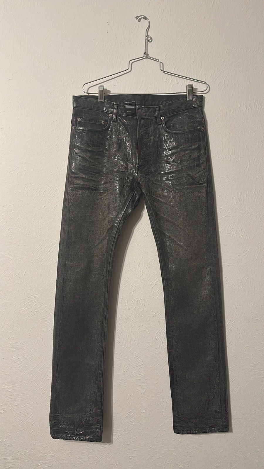 Dior Dior Homme AWO5 “In the morning” Black waxed denim Size US 31 - 2 Thumbnail