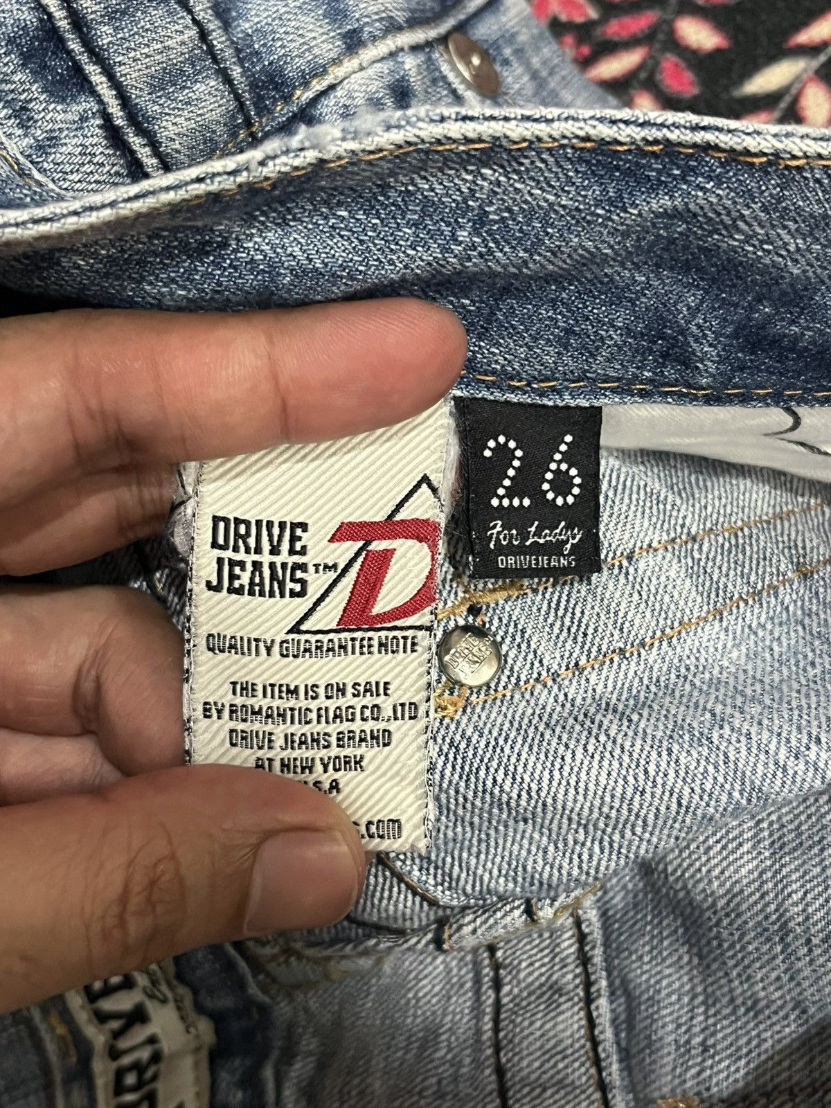 If Six Was Nine Japanese Brand Drive Jeans Blue Washed Distress Flare Dennim Size 26" / US 2 / IT 38 - 16 Thumbnail