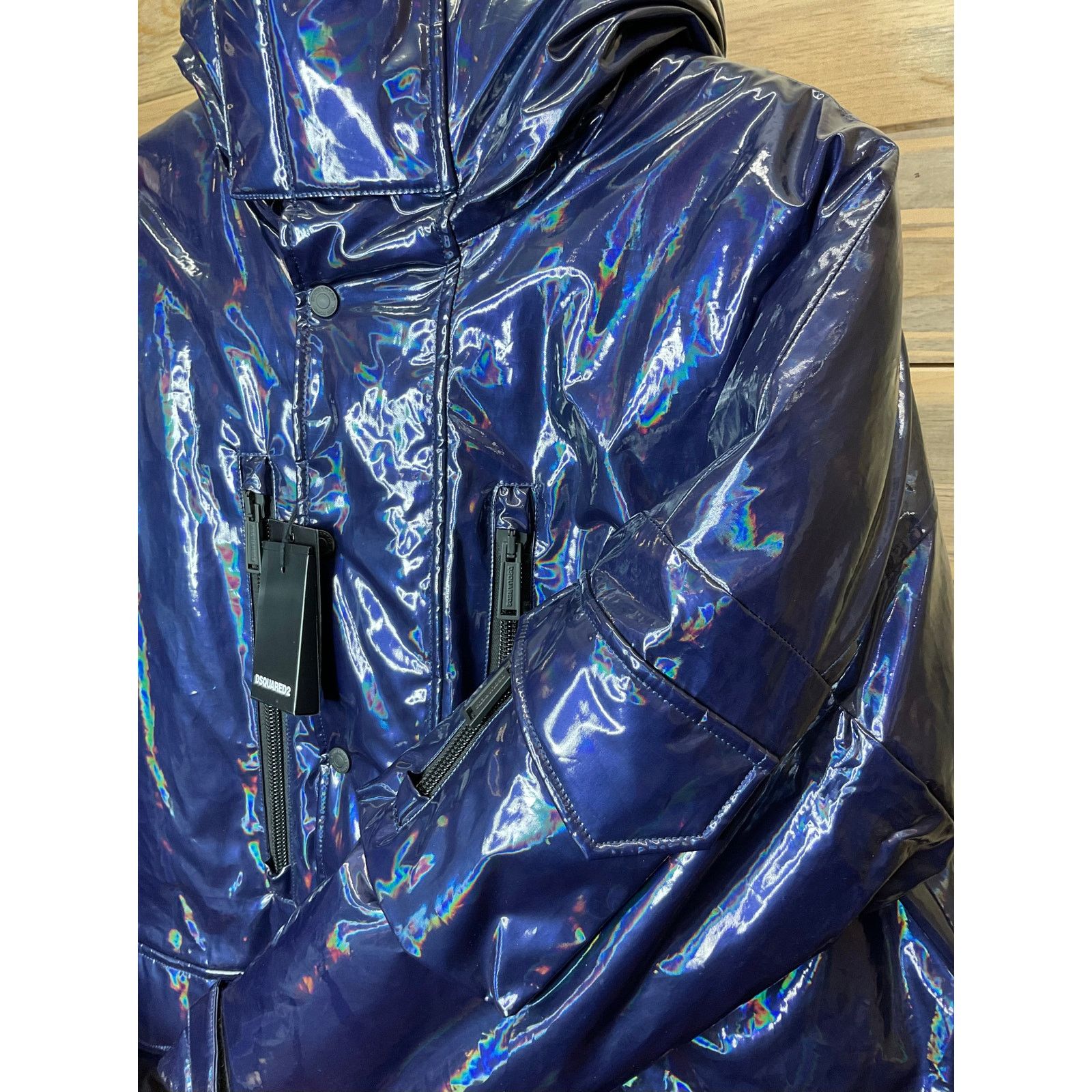Dsquared2 DSQUARED2 NWT Glossy Blue Parka Jacket Coat Mens IT 46 US 36 Size US S / EU 44-46 / 1 - 7 Thumbnail