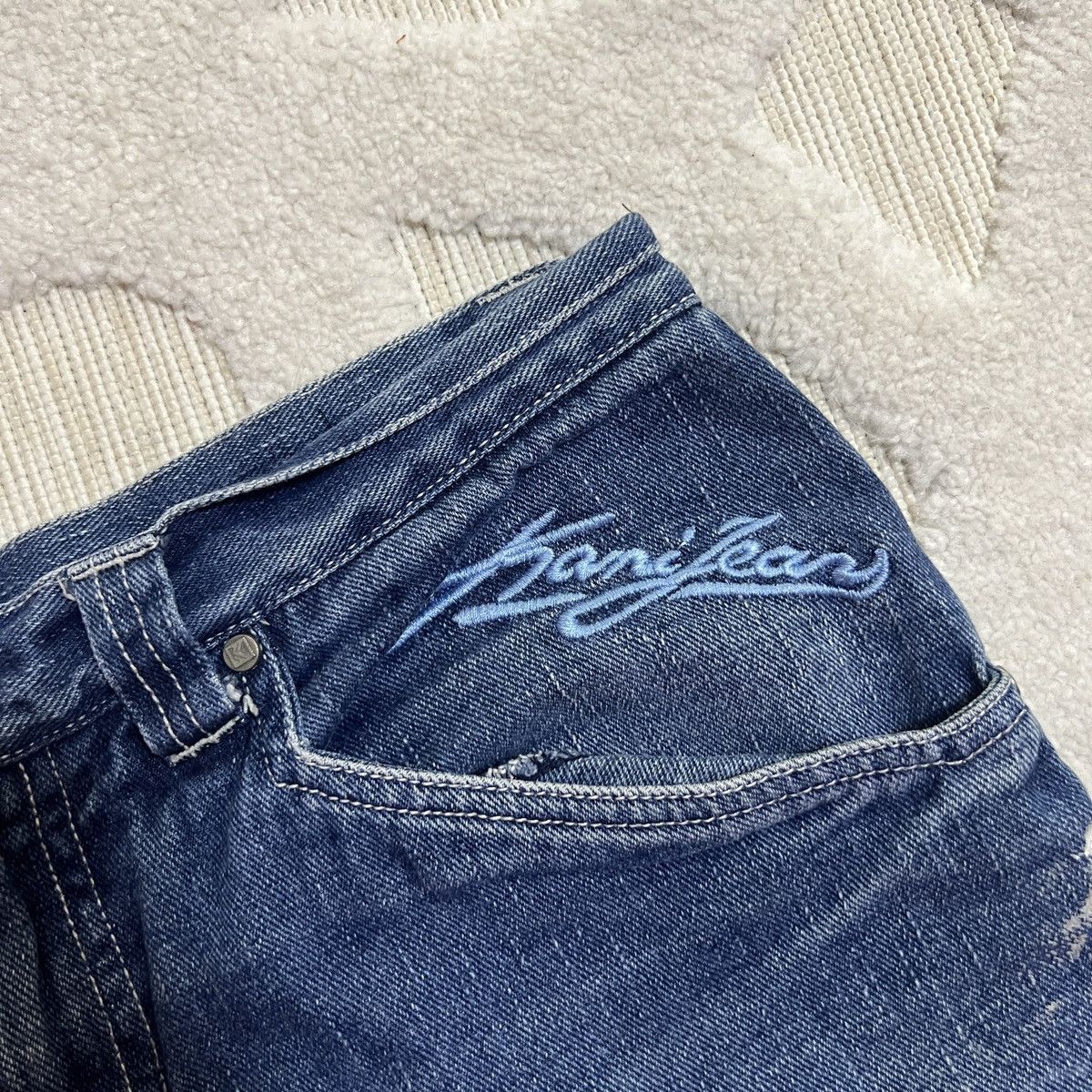 Karl Kani Crazy Vintage Y2K Karl Kani Embroidered Jean Shorts Size US 32 / EU 48 - 7 Thumbnail