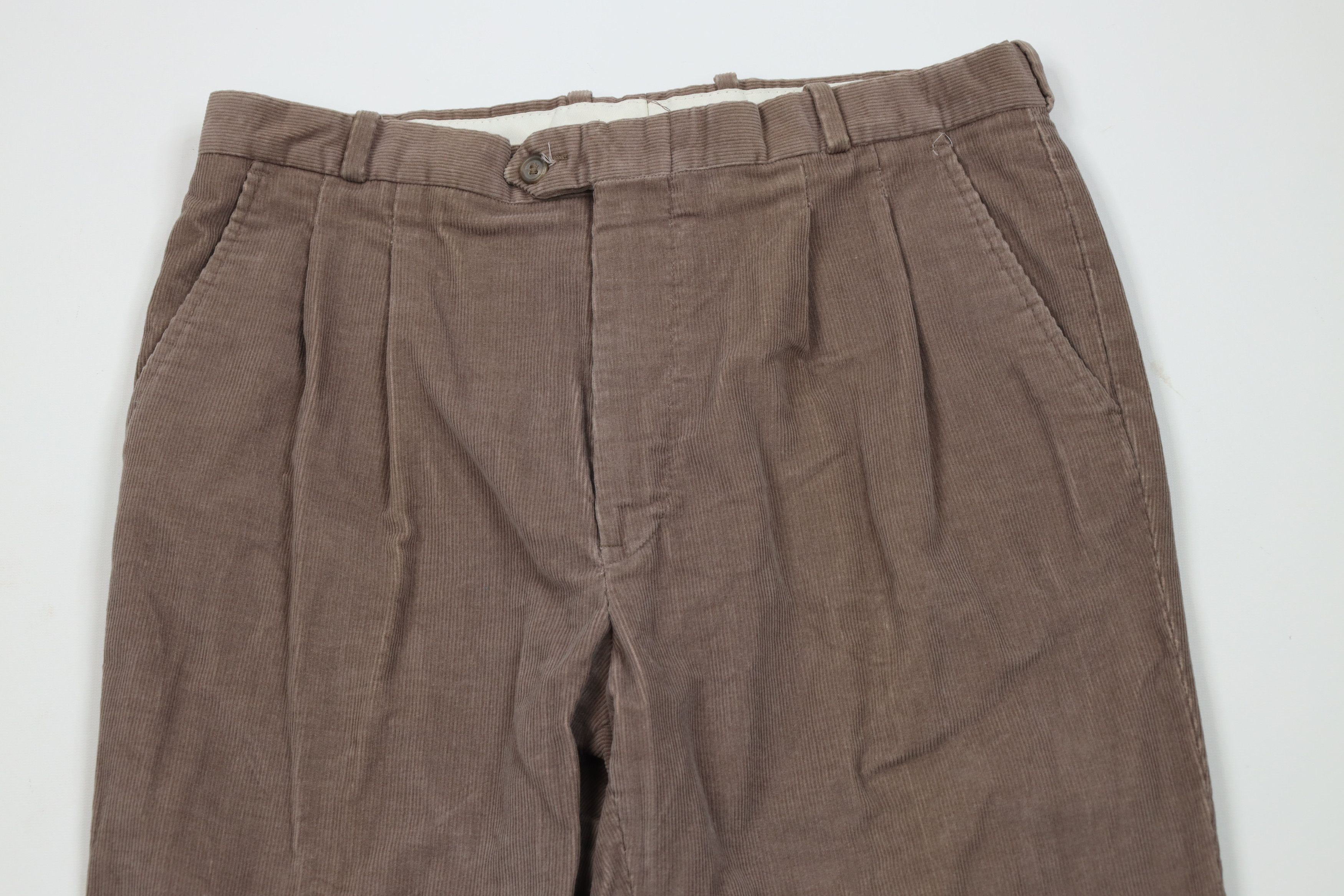 Vintage Vintage 90s Streetwear Wide Leg Corduroy Chino Pants Gray Size US 32 / EU 48 - 2 Thumbnail