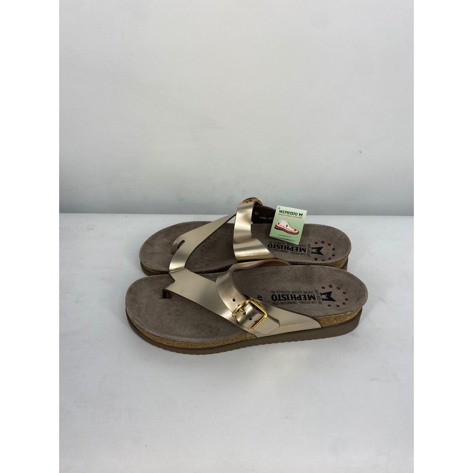 Mephisto MEPHISTO WOMEN'S HELEN CORK FOOTBED SANDAL PLATINUM SIZE 12 Size US 12 / IT 42 - 4 Thumbnail