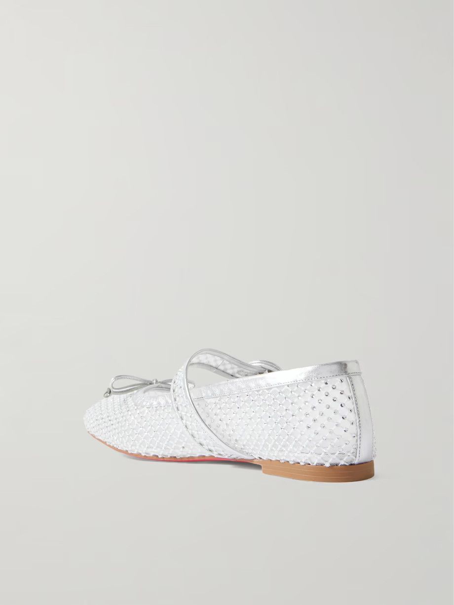 Christian Louboutin o1bcso1str0825 Mamastrapitina crystal Flats in White Size US 6 / IT 36 - 2 Thumbnail