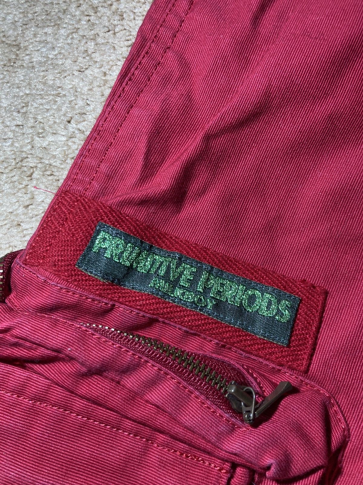 Japanese Brand 90s Milkboy Multi Pocket Parasite Shorts Red Cargo Vintage Size US 31 - 5 Thumbnail