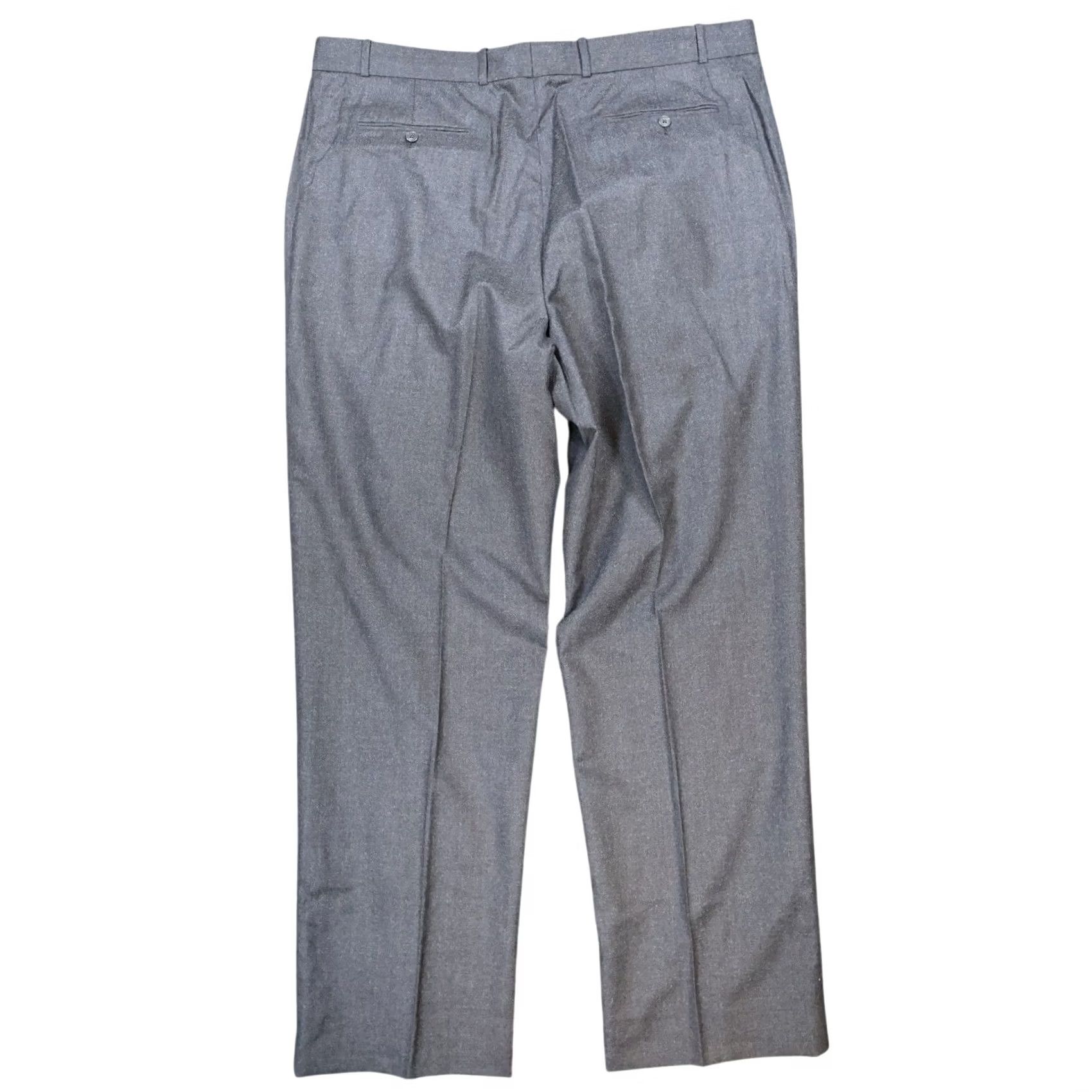 Lands' End Lands End Dress Pants Mens 44x34 Gray 100% Wool Pleated Portugal Size US 44 / EU 60 - 2 Thumbnail
