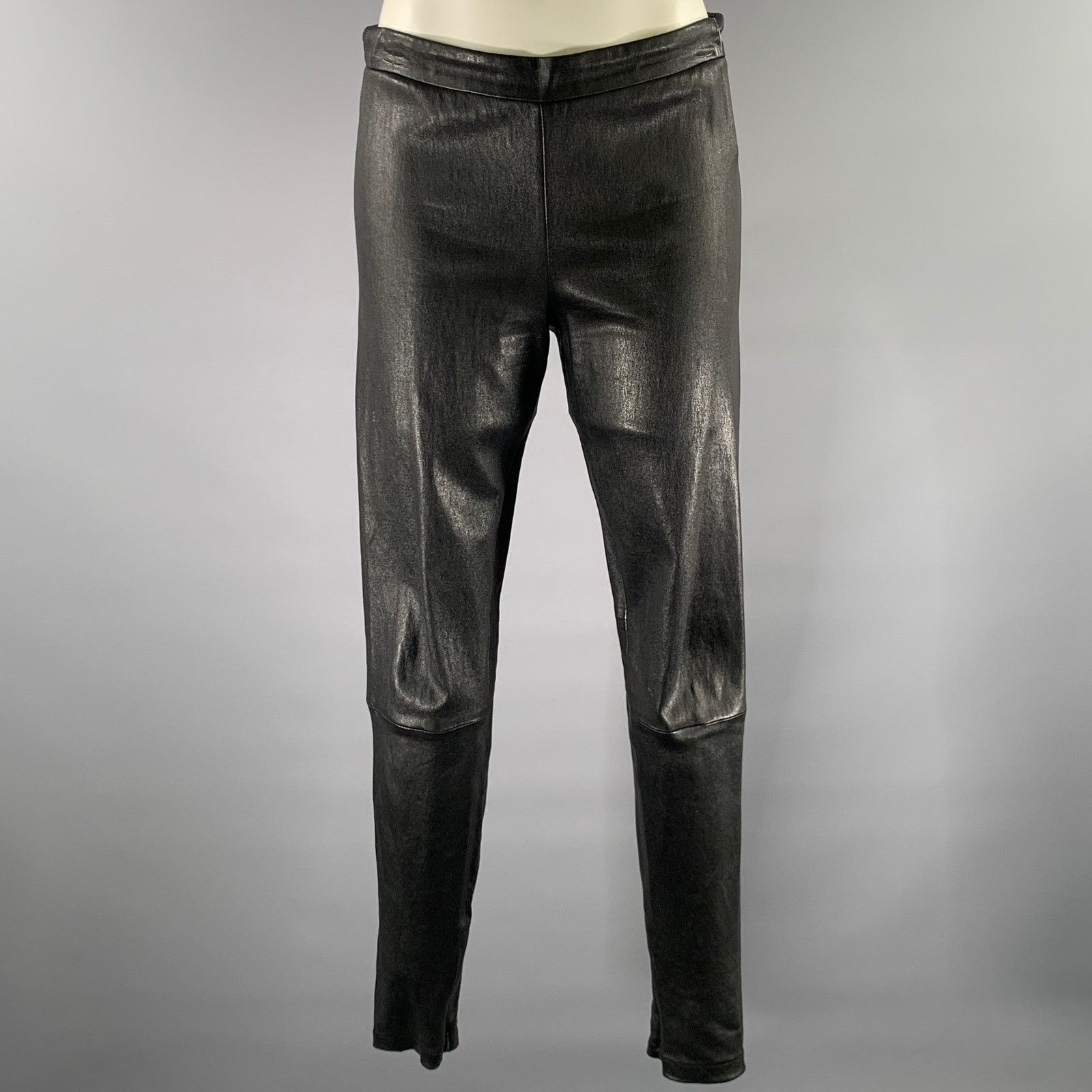 Vince VINCE Size M Black Leather Leggings Size US 30 / EU 46 - 1 Thumbnail