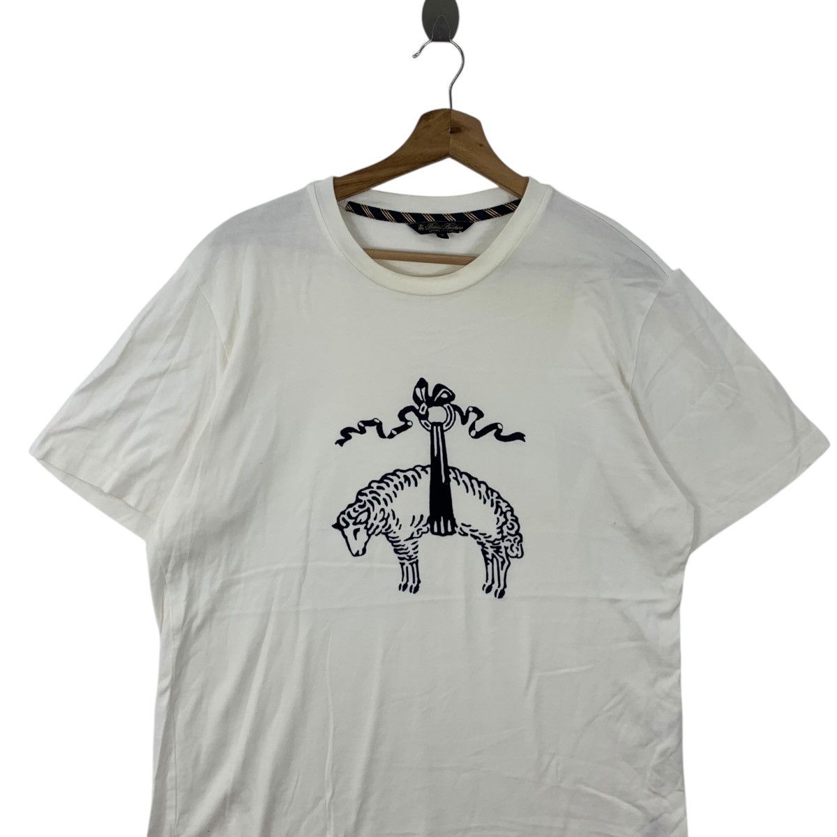 Brooks Brothers Vintage BROOKS BROTHERS USA Supima Cotton Top Tee Shirt Size M / US 6-8 / IT 42-44 - 2 Thumbnail