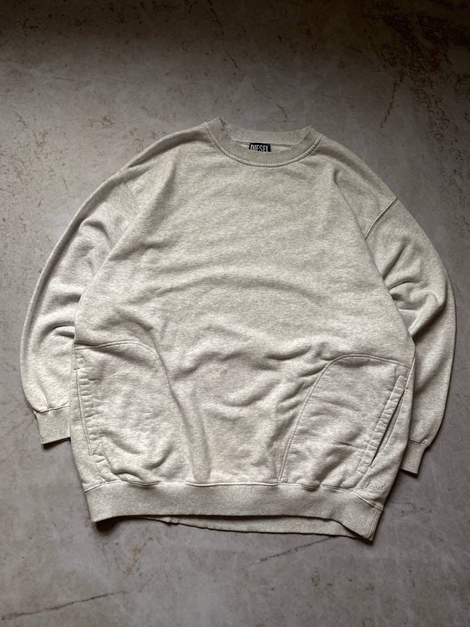 Diesel × Vintage Vintage Diesel “Brave” Oversized Baggy Grey Sweatshirt Y2K Size US L / EU 52-54 / 3 - 2 Thumbnail