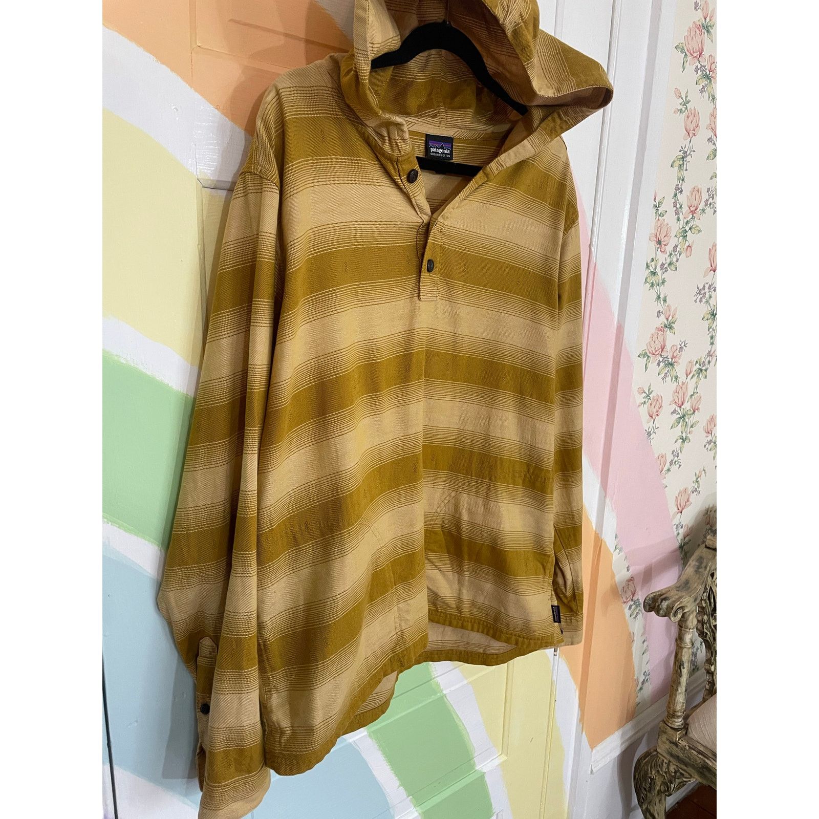 Patagonia Patagonia Organic Cotton Hooded Henley Pullover Mens Large Size US L / EU 52-54 / 3 - 4 Thumbnail