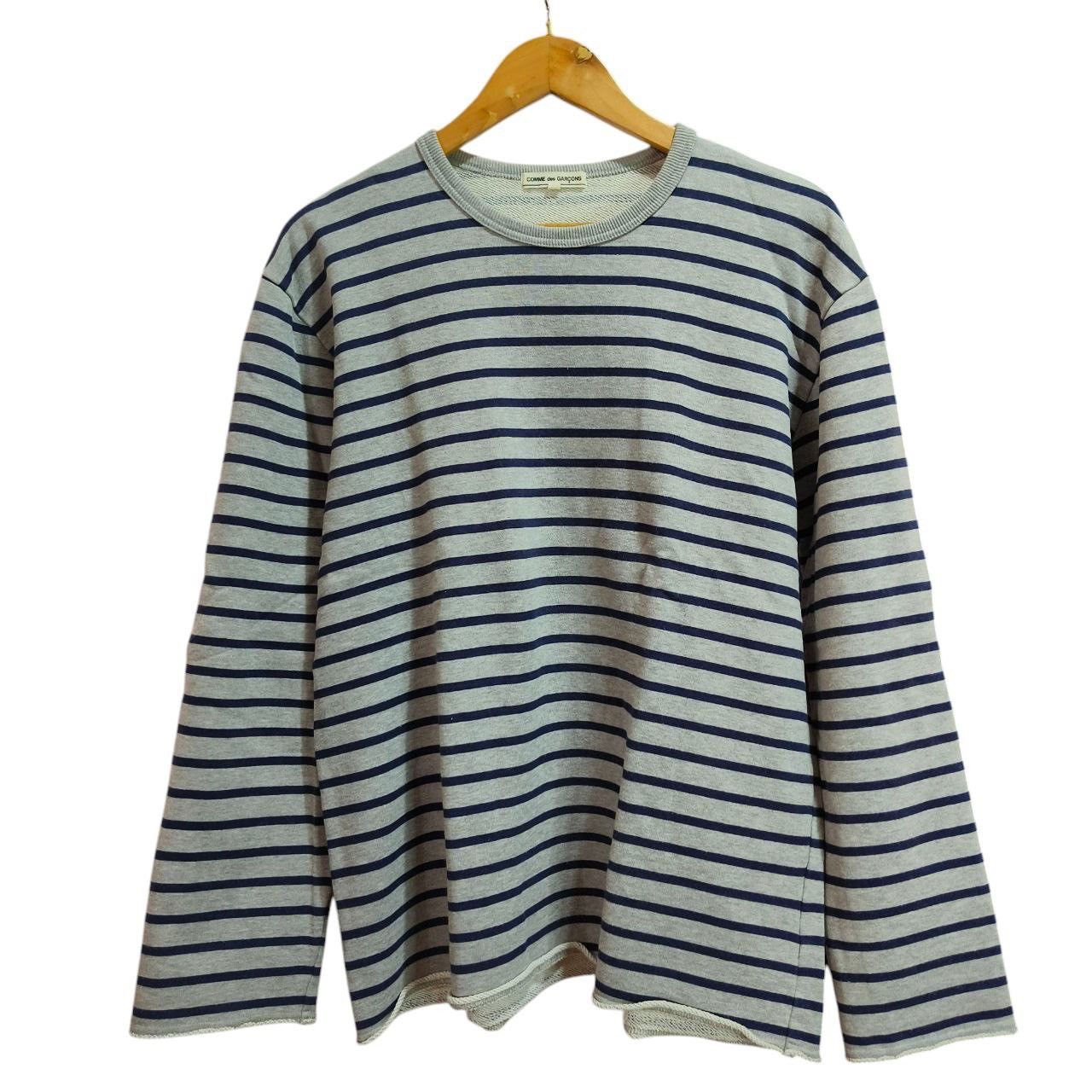 Comme des Garcons COMME des GARÇONS Striped Pullover Sweatshirt Size US L / EU 52-54 / 3 - 1 Thumbnail