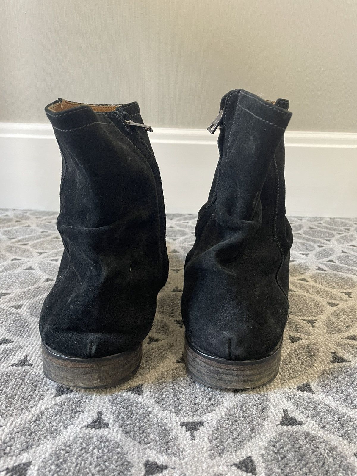 John Varvatos Black Suede Morrison Sharpei Boot Size US 12 / EU 45 - 10 Thumbnail