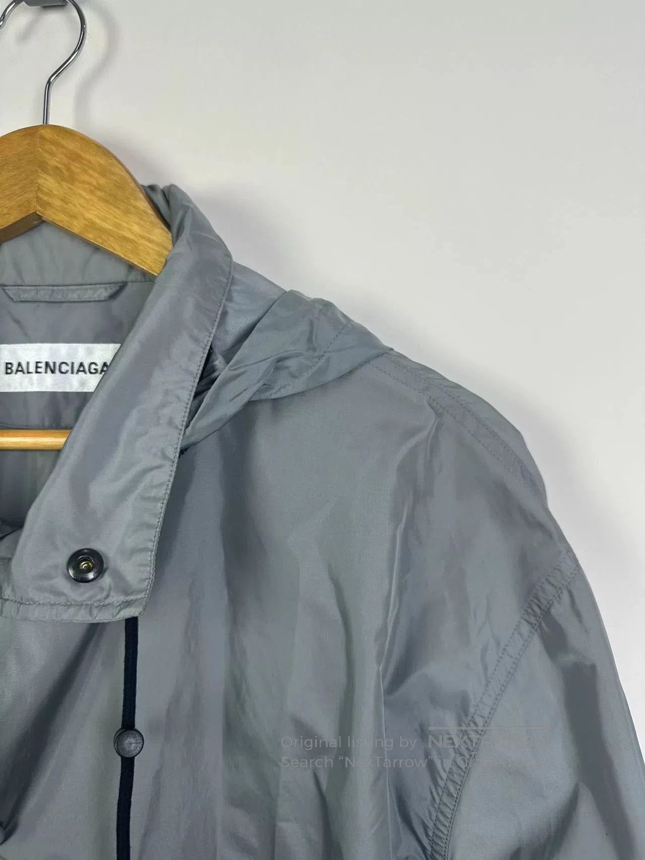 Balenciaga Balenciaga Gray Coat with Tuckable Hat. Size XXS / US 00 / IT 34 - 7 Thumbnail