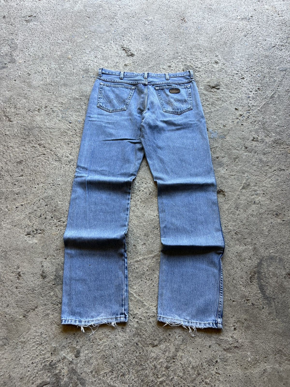 Wrangler 🔥VTG BAGGY RICK OWENS JUNYA STYLE FLARED KAPITAL STYLE JEANS Size US 36 / EU 52 - 2 Thumbnail