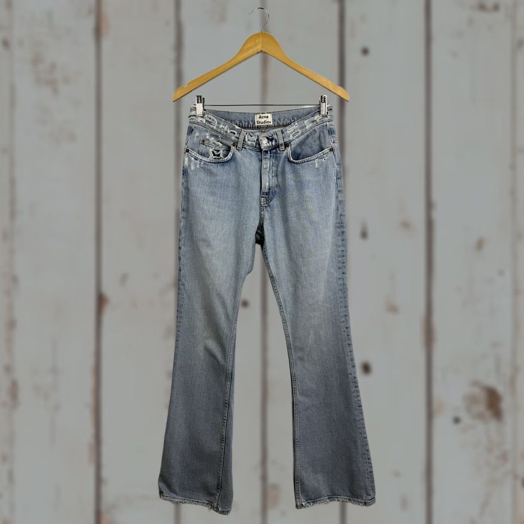 Acne Studios Acne Studios Width Flare Jeans Lita Indigo Fray Flared Jeans - 27/32 - Blue - Women John/Adult Regular Size 27/32 Size 27" / US 4 / IT 40 - 1 Thumbnail