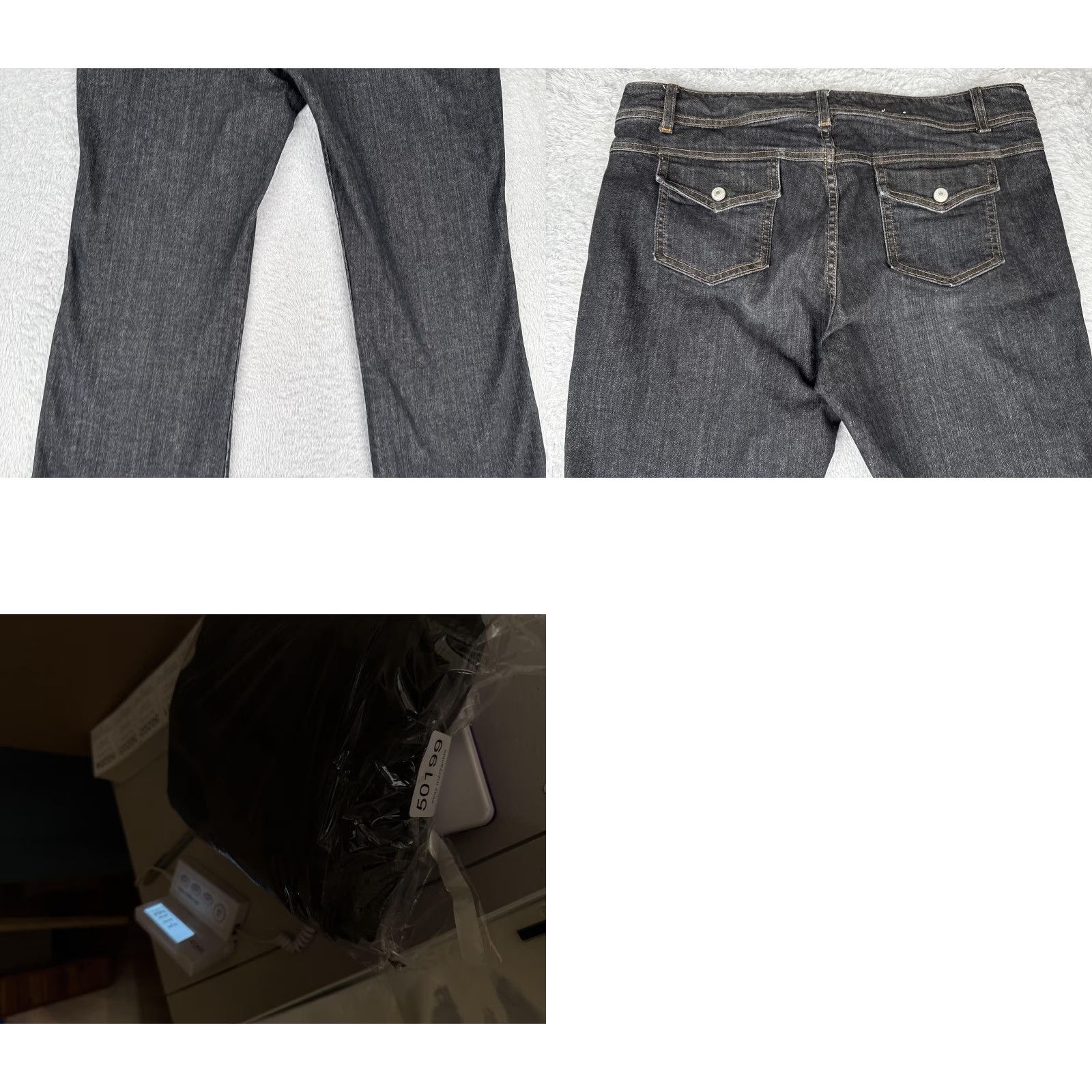 Gap GAP Jeans Womens 16 Dark Wash Low Rise Boot Cut Stretch Denim Double Button Zip Fly Pockets 5-Pocket Design Womens Size 38" / US 16 / IT 52 - 10 Thumbnail